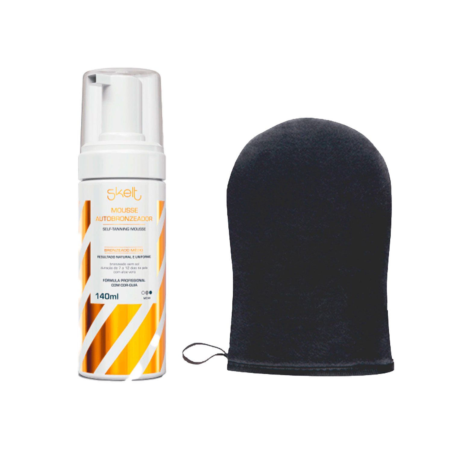 Mousse Autobronzeador e Luva Aplicadora Skelt