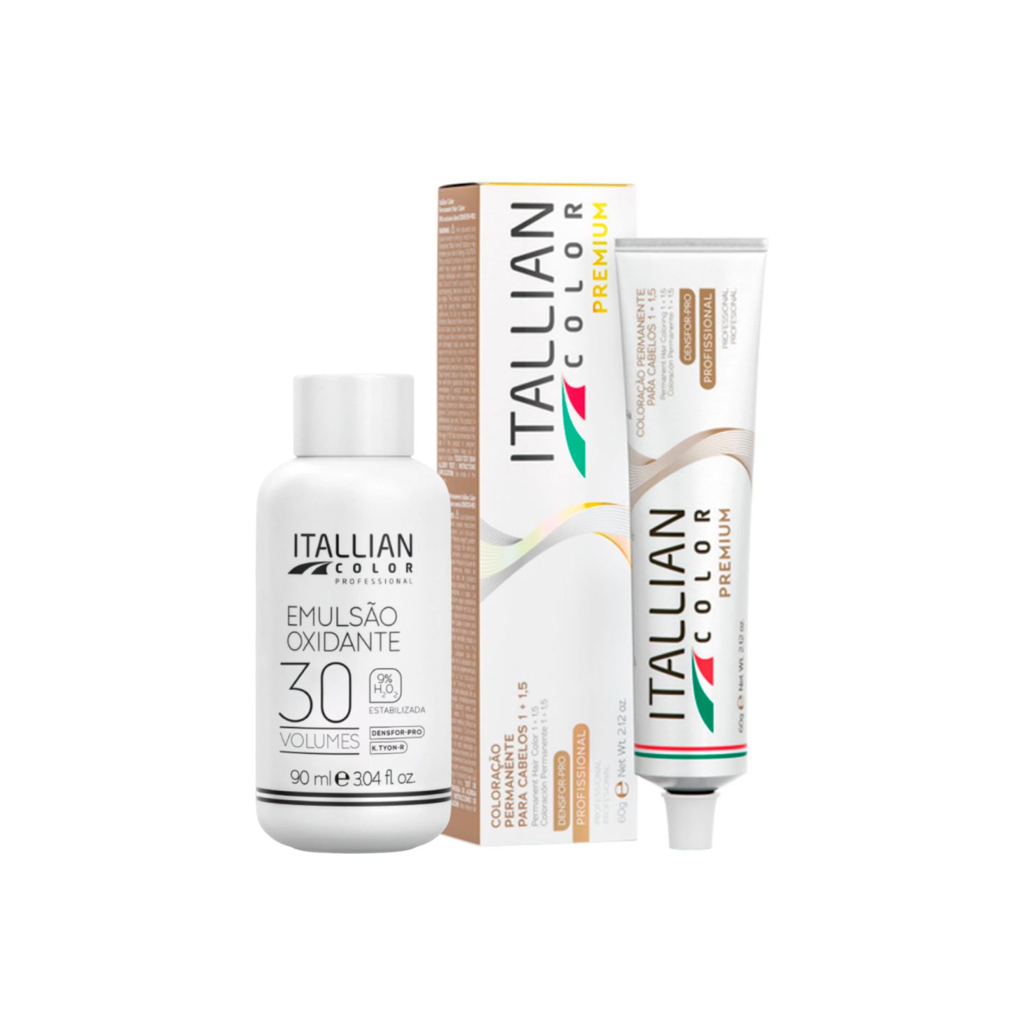 Itallian Color Premium 4.1 Castanho Cinza + OXI 30vol 90ml