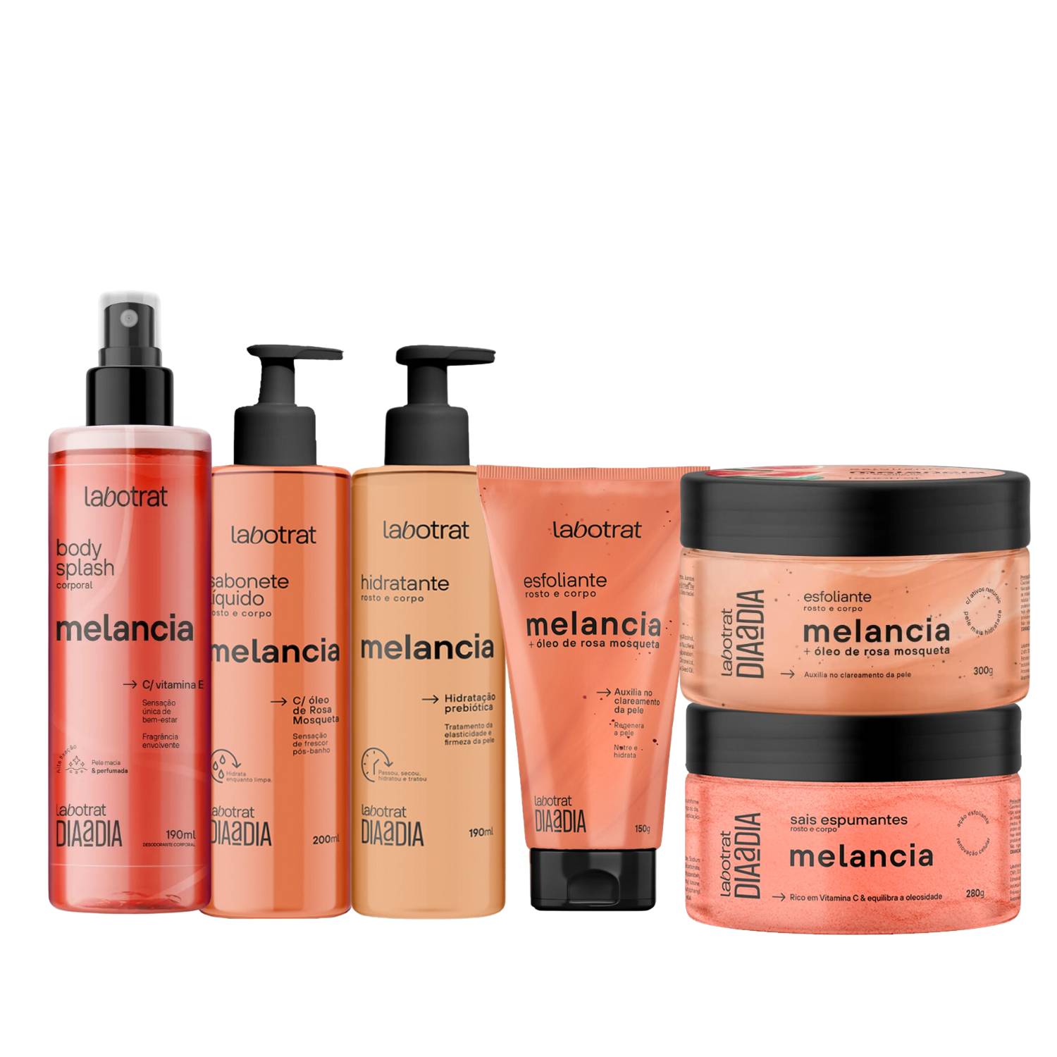 KIT DE BANHO MELANCIA C/ 6 ITENS - LABOTRAT