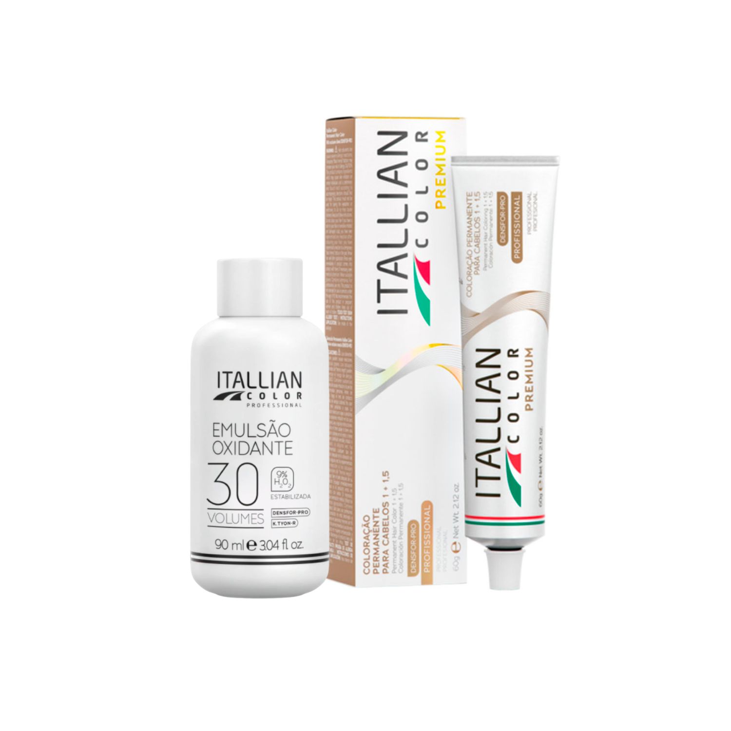 Itallian Color Premium 5.41 Cast.Cobre Cinza+OXI 30vol 90ml