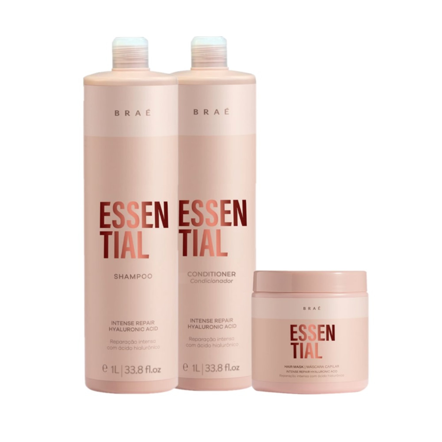 Kit Braé Essential Hair Repair Salão (3 Produtos)