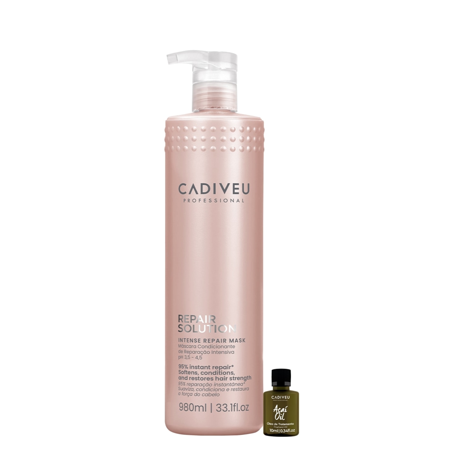 Kit Cadiveu Professional Repair Solution Açaí Máscara Oil 10 (2 produtos)