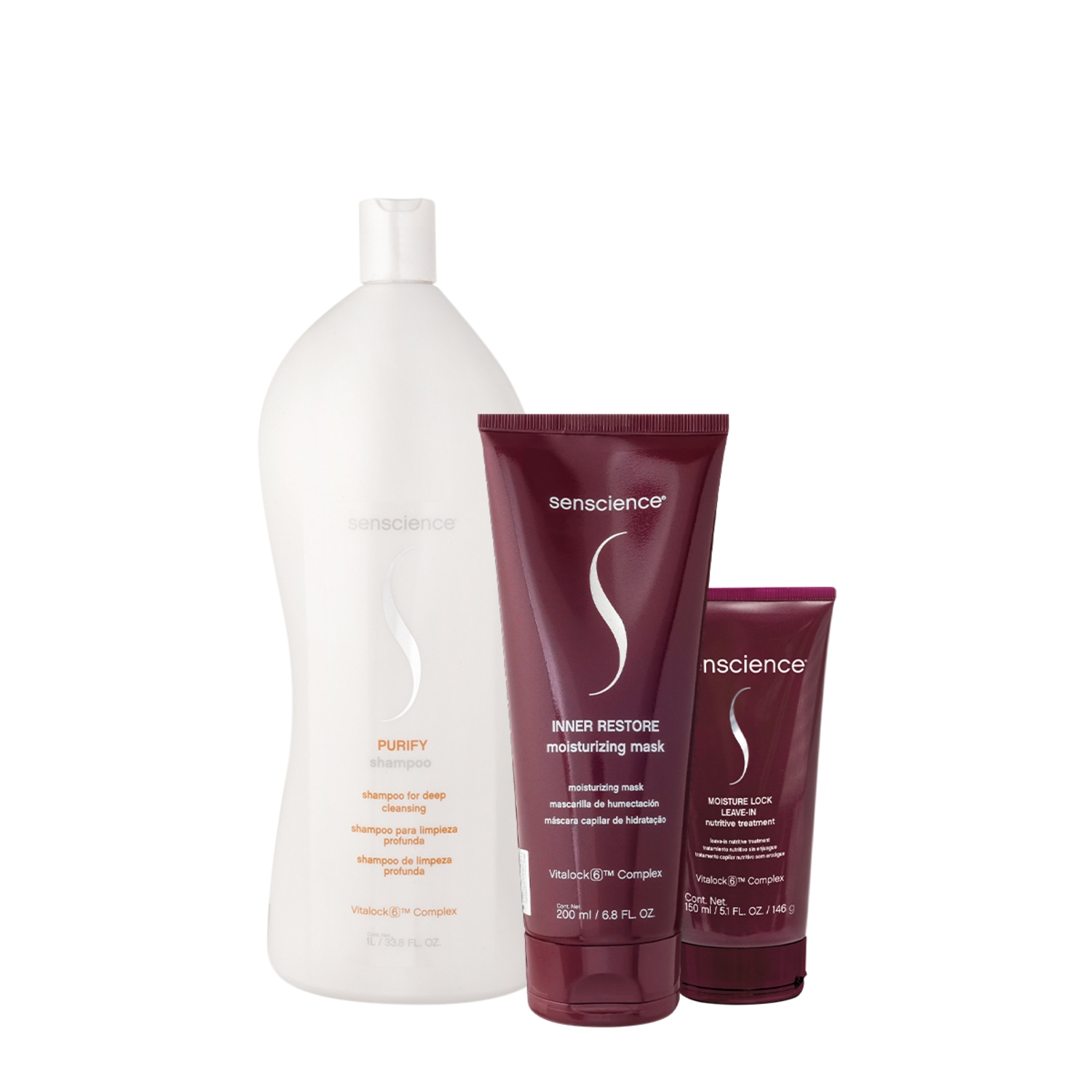 Kit Senscience Purify Inner Restore Moisture Lock (3 Produtos)