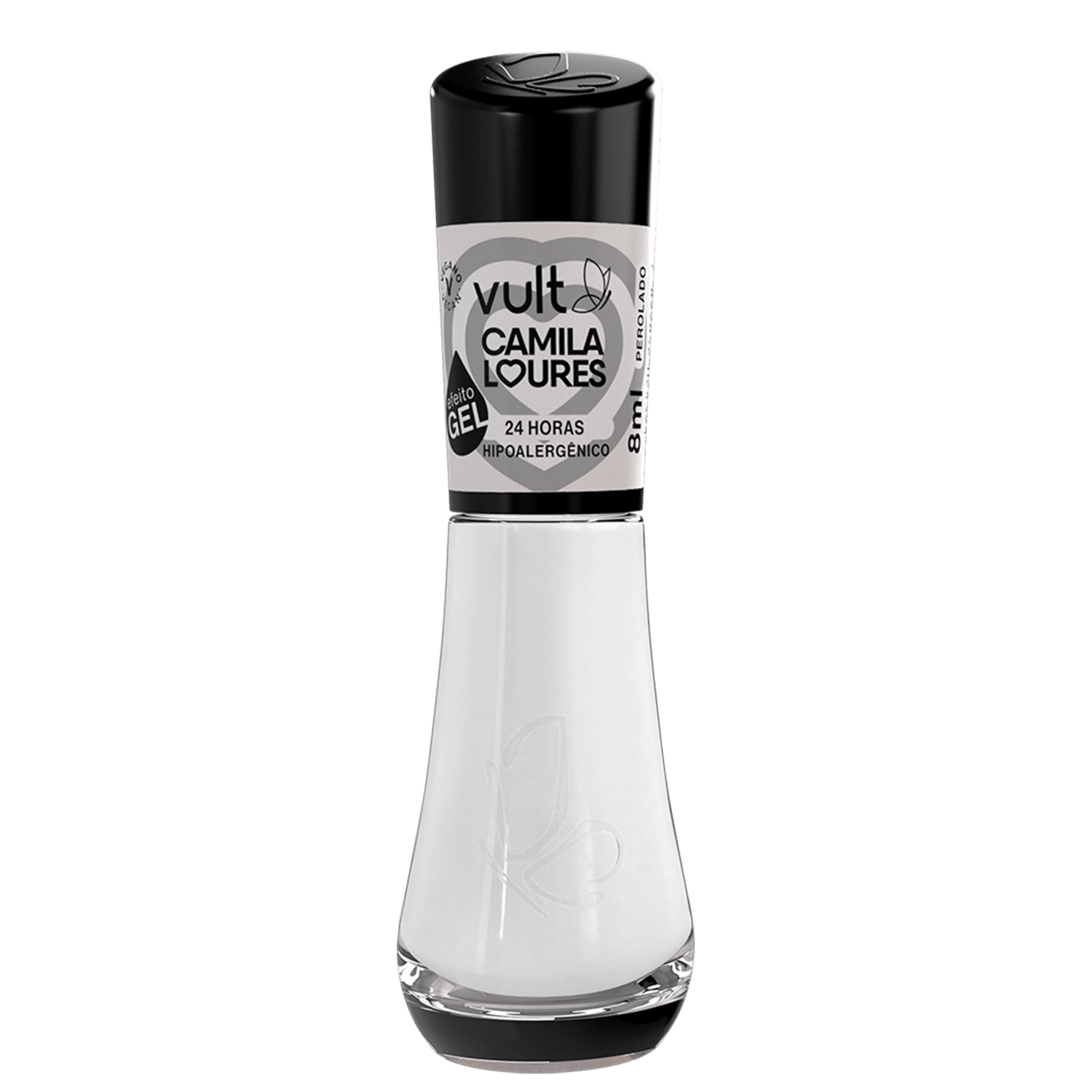 Esmalte Efeito Gel Branco Perolado 24 horas Camila Loures 8ml
