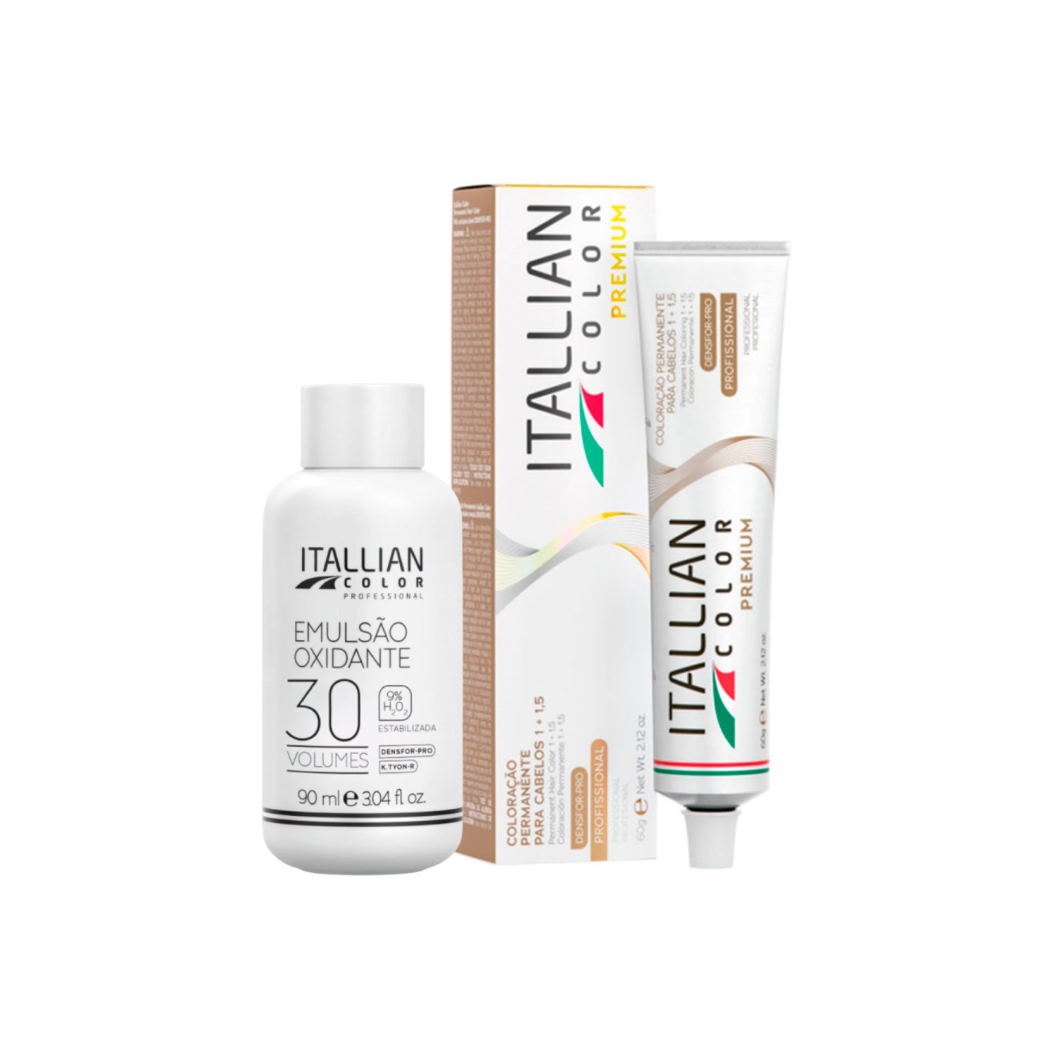 Itallian Color Premium 5.17 Cast. Claro Marrom+OXI30vol90ml