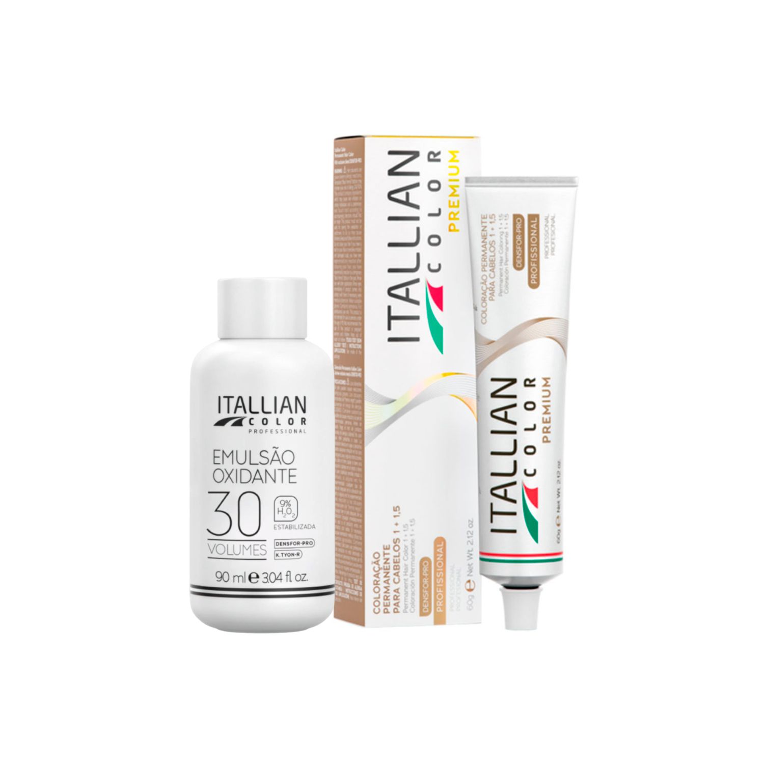 Itallian Color Premium 7.3 Louro Dourado + OXI 30vol 90ml