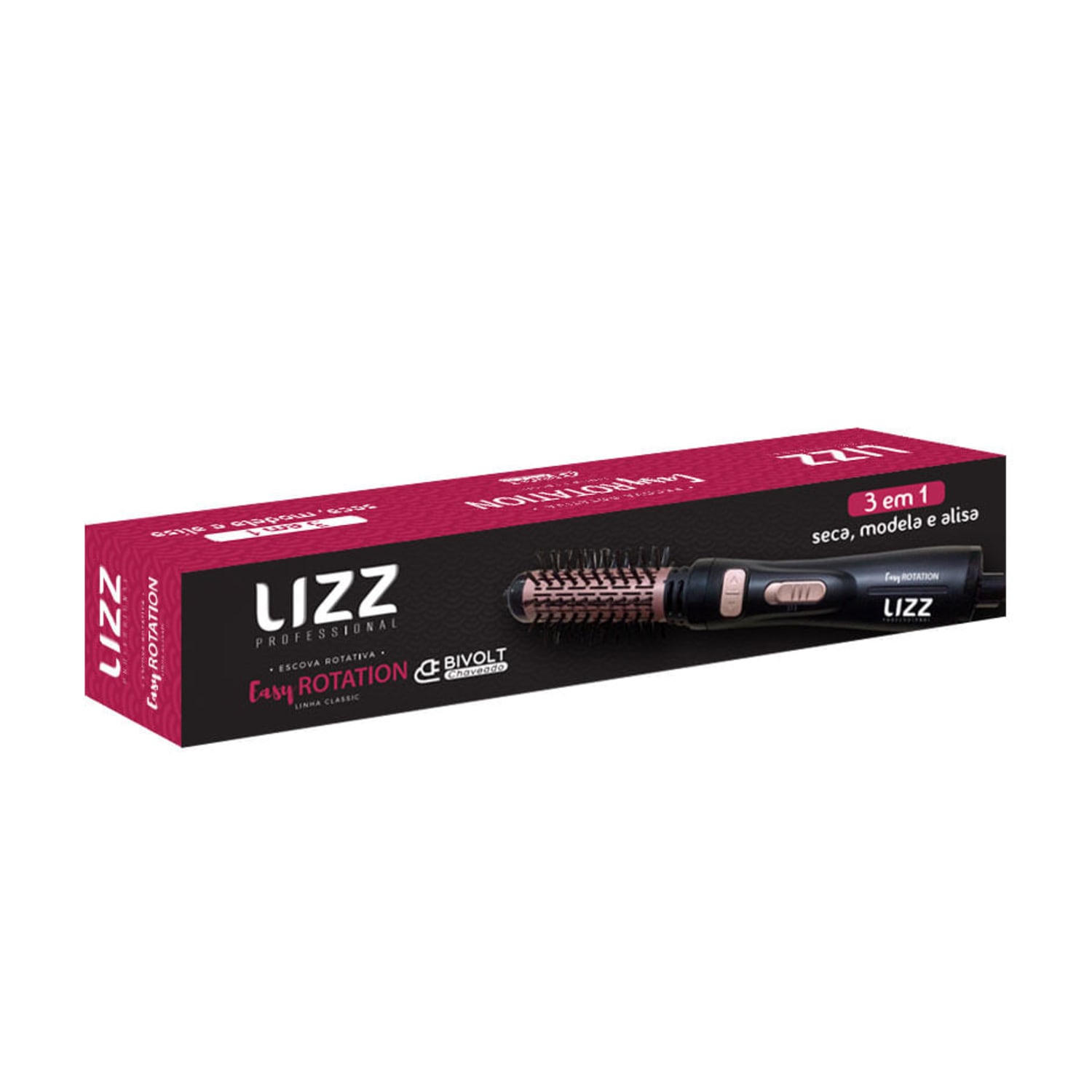 Lizz Professional Escova Easy Rotation Bivolt - Escova Secadora