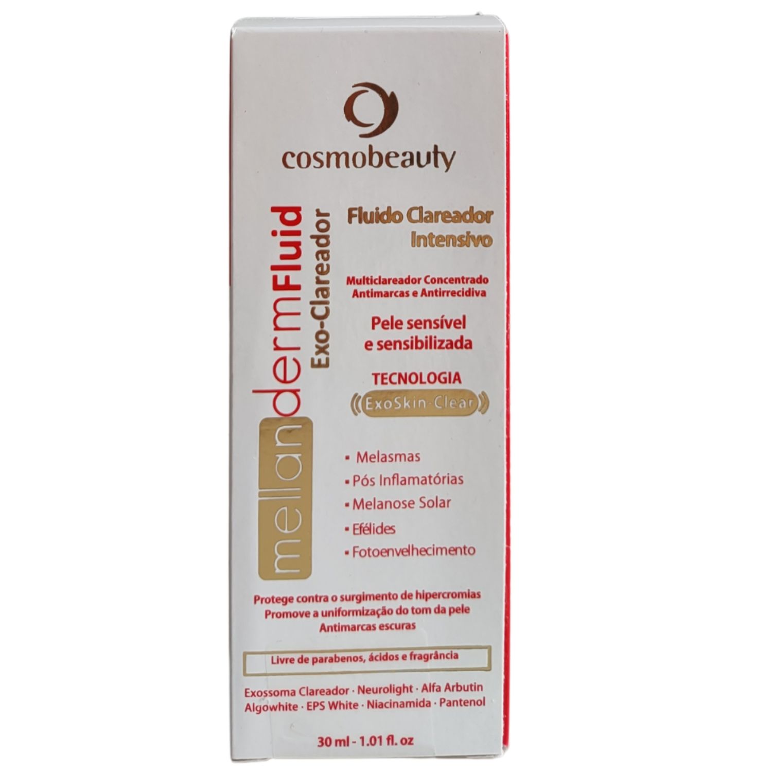 CosmobeautyMellanderm Fluid Exo - Fluido Uniformizador de Pele 30ml