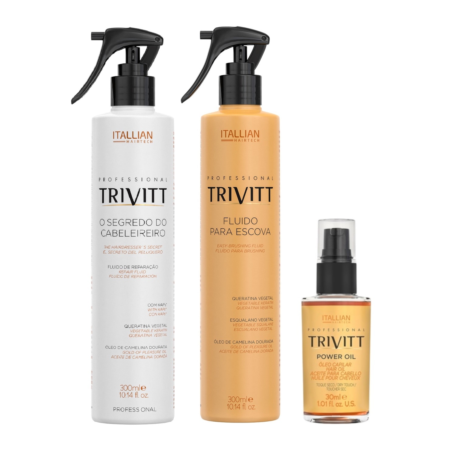 Trivitt Profissional Reconstrução e Finalização Capilar Poderosa (3 Itens)