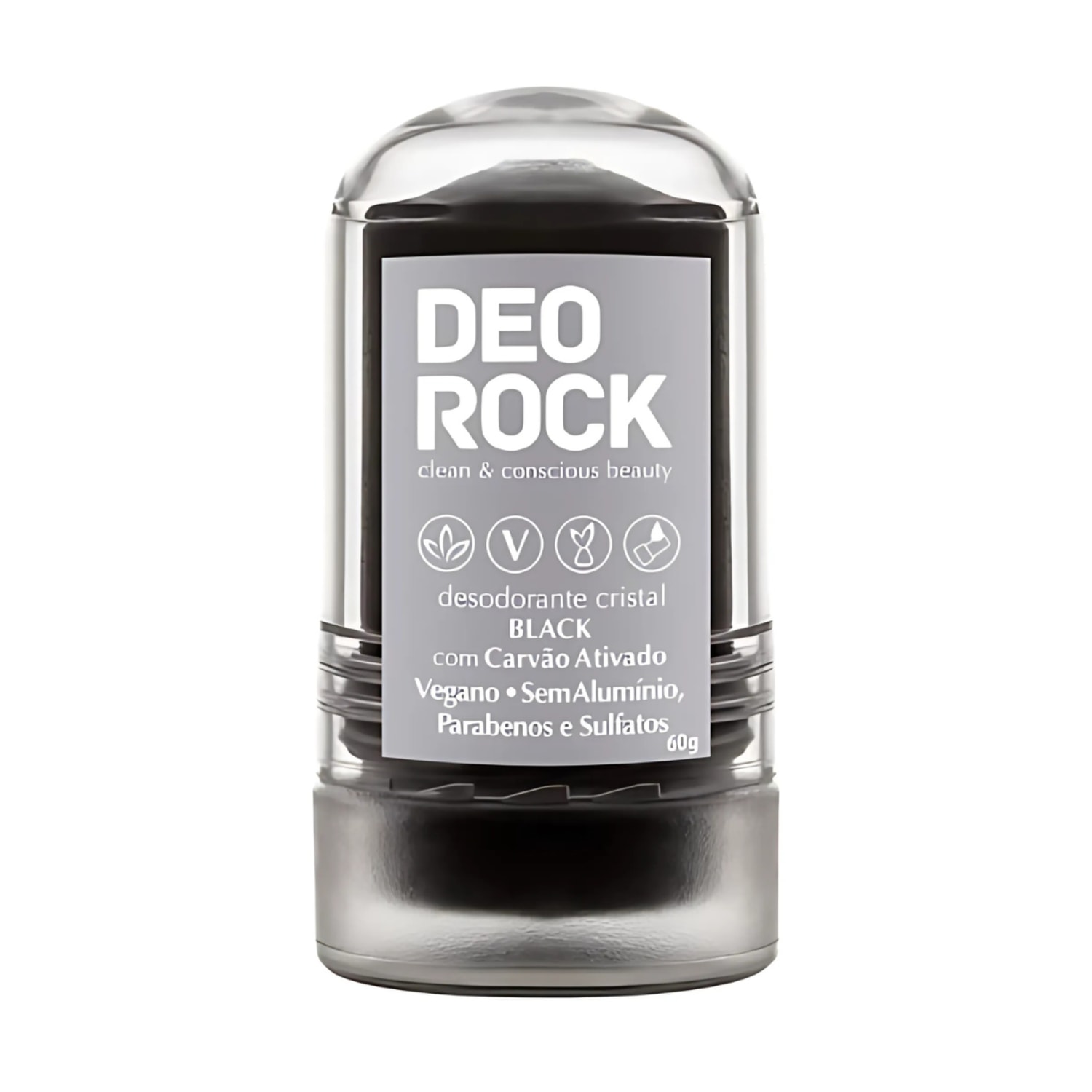 DeoRock Carvão Ativado - Desodorante Em Cristal 60g