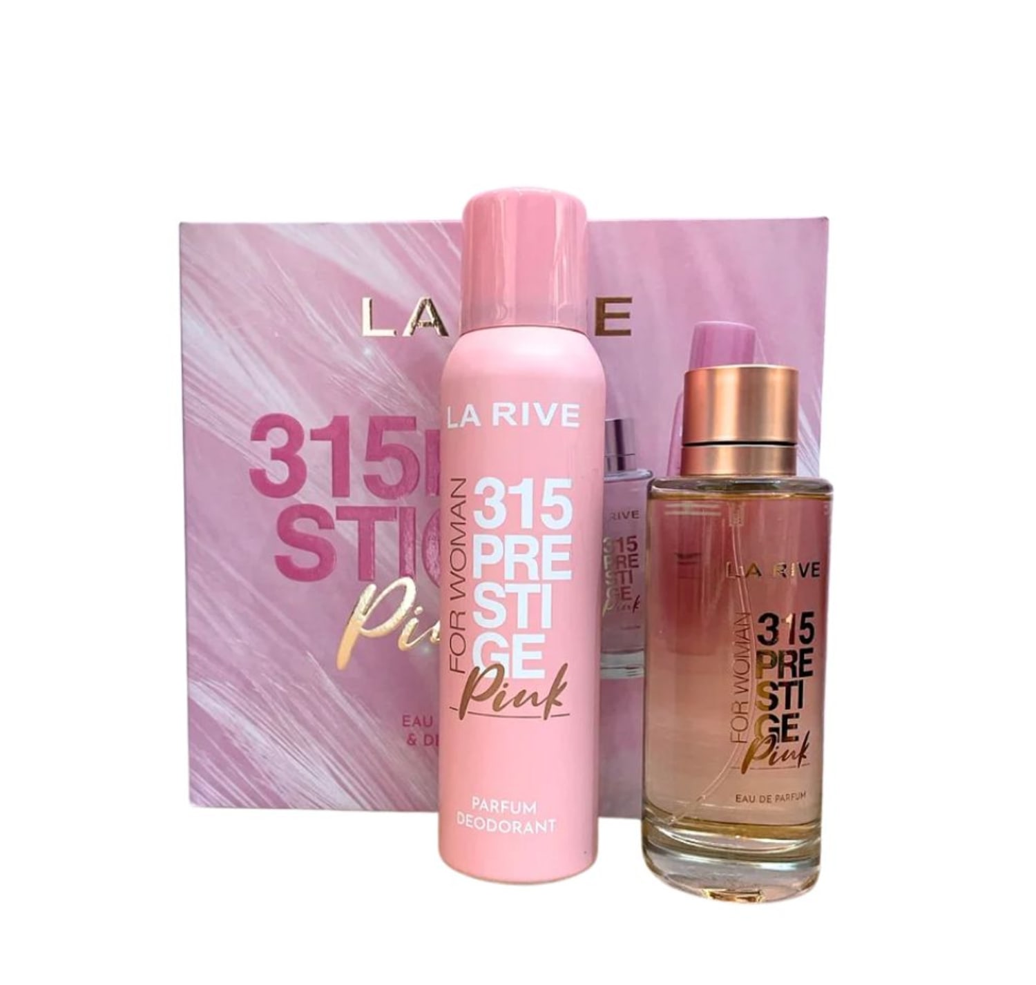 LA RIVE - KIT PERF. FEM. 315 PRESTIGE PINK EDP 100ML + DESOD. (212 VIP ROSE)