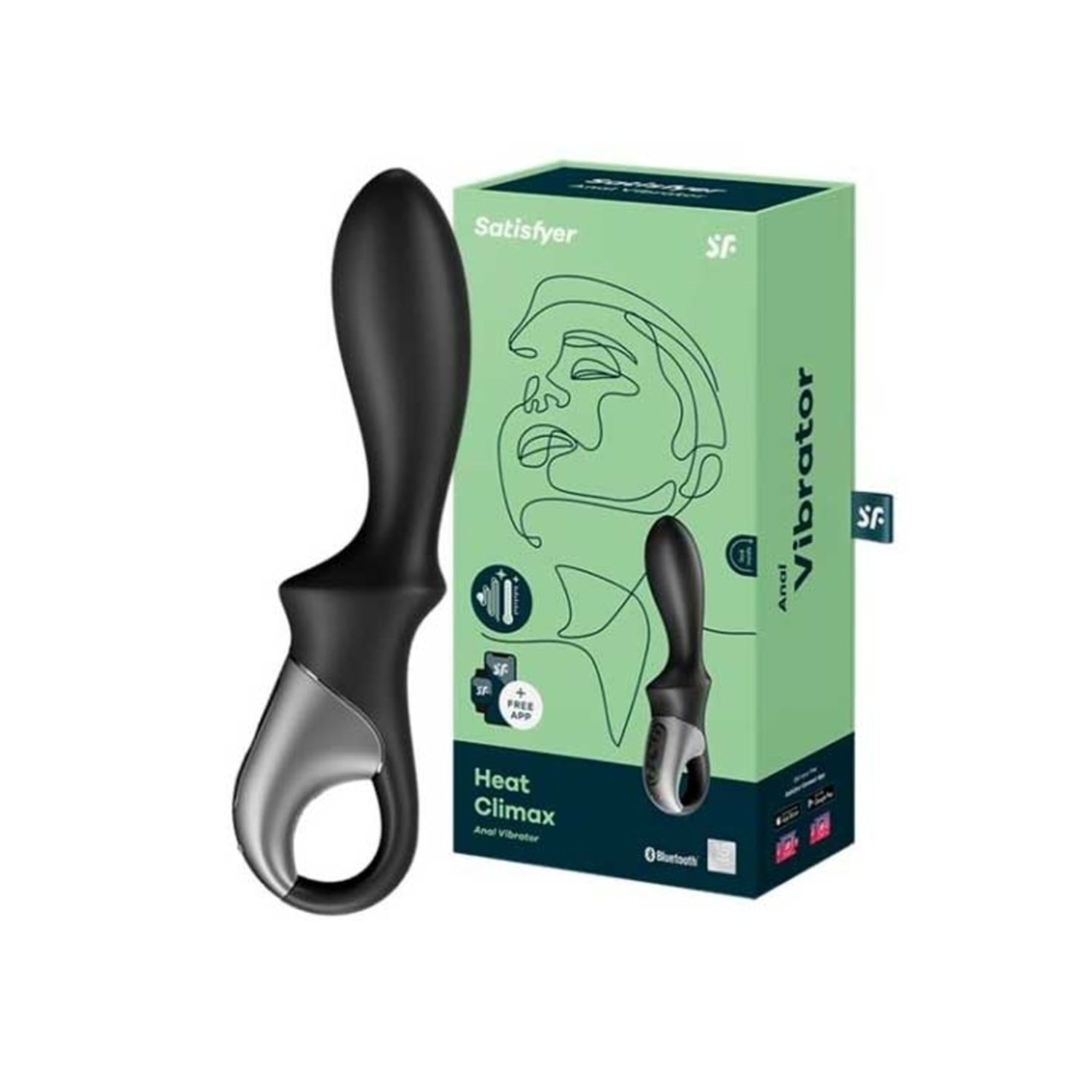 Estimulador Anal com 12 Vibrações, Aquecimento e App - Heat
