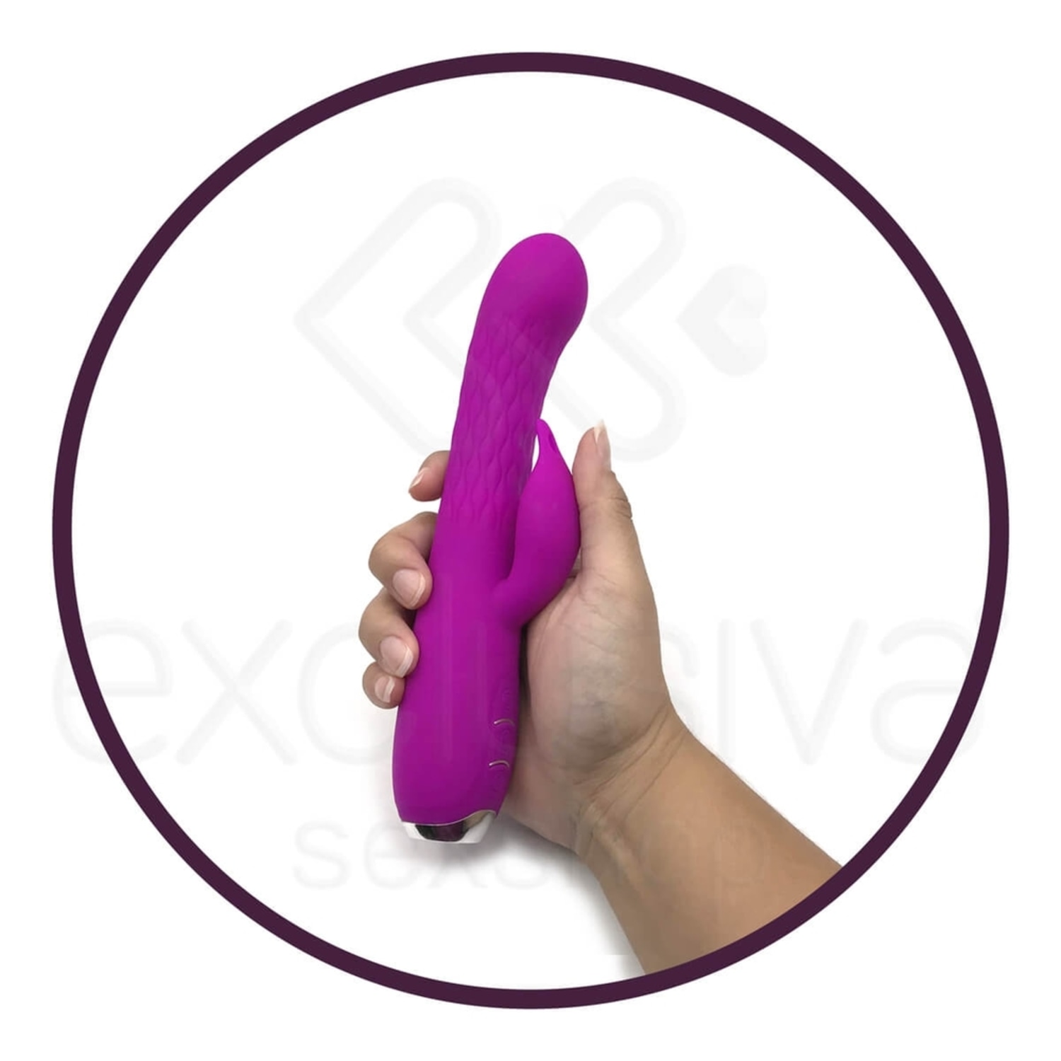 Estimulador com 12 Vibrações e 3 Rotações - Roxo | Molly