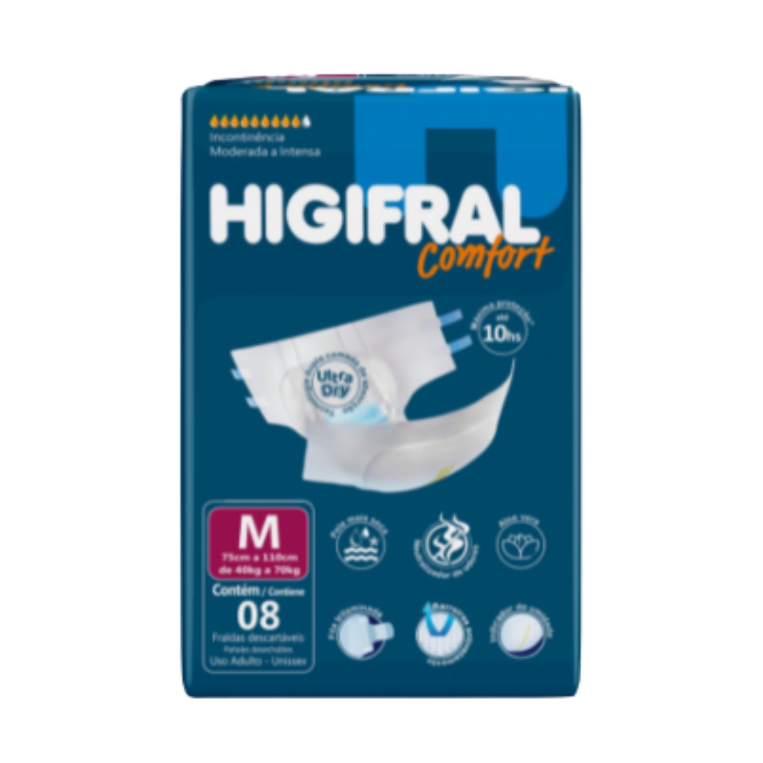 Fralda Geriátrica Higifral Confort M C8 – Higifral