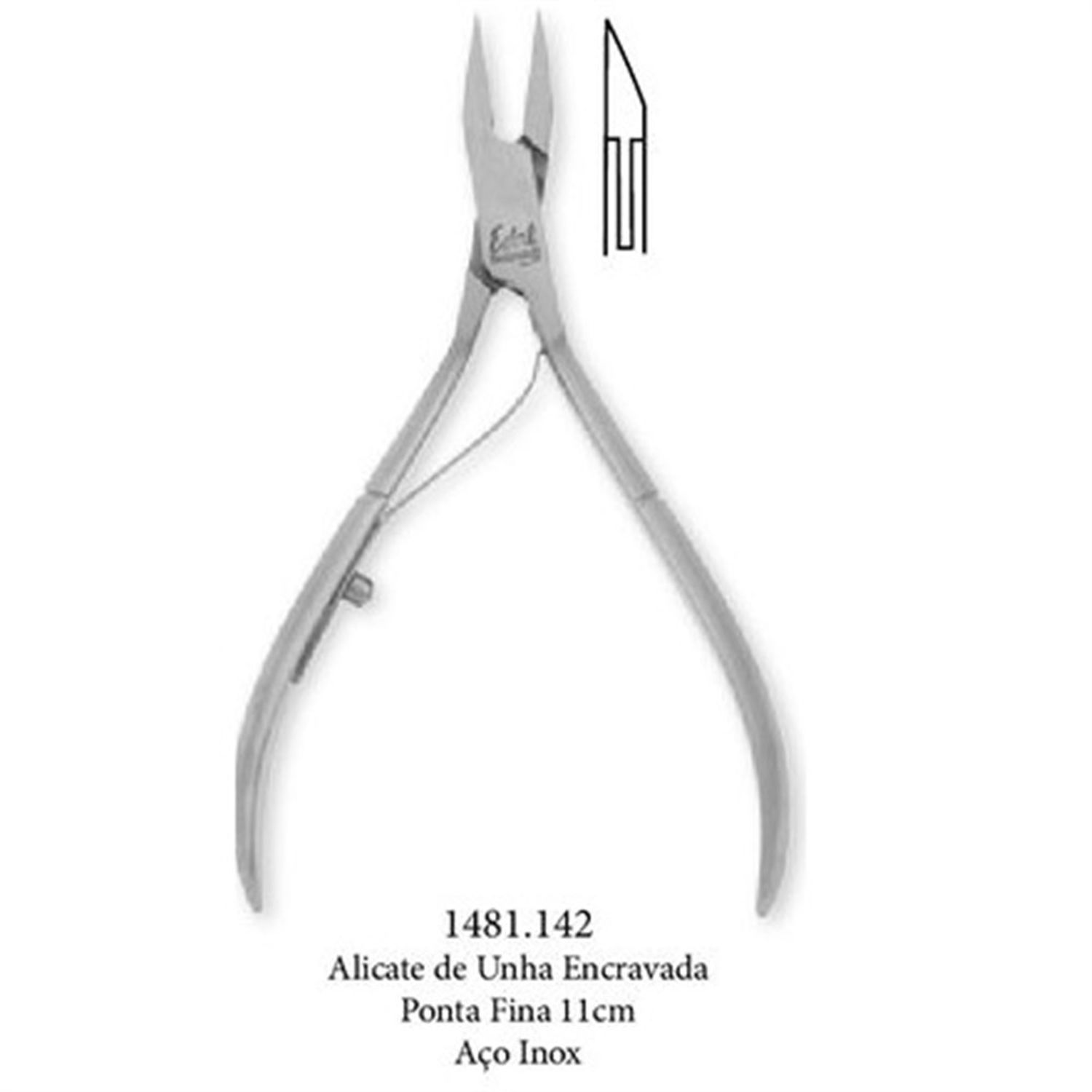 Alicate de Unha Encravada Edel Solingen Ponta Fina Inox 11cm