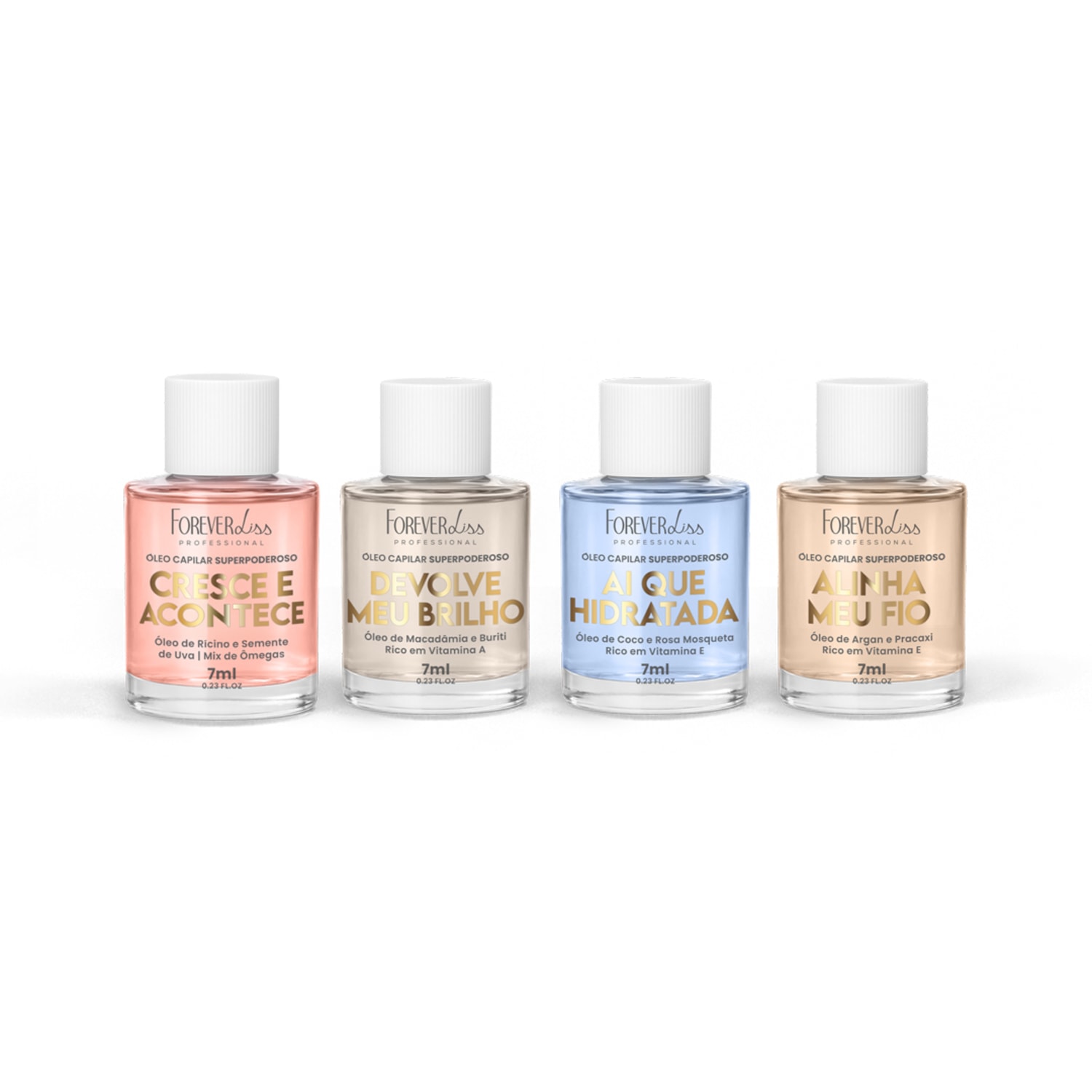 Kit Óleos Capilares Superpoderosos Completo Forever Liss 7 ml