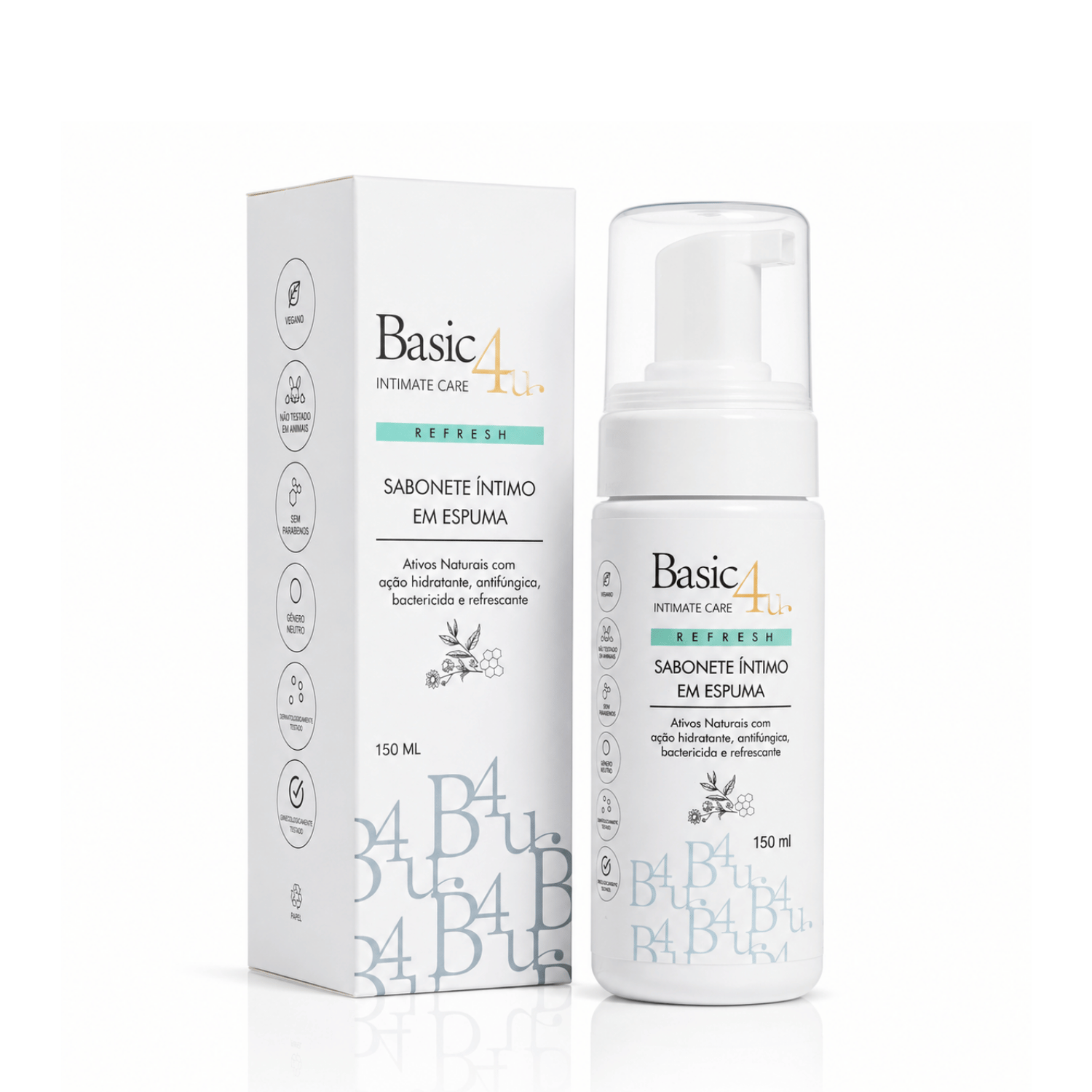 Sabonete Íntimo em Espuma Refresh 150ml: Ginecologicamente testado | Basic4u