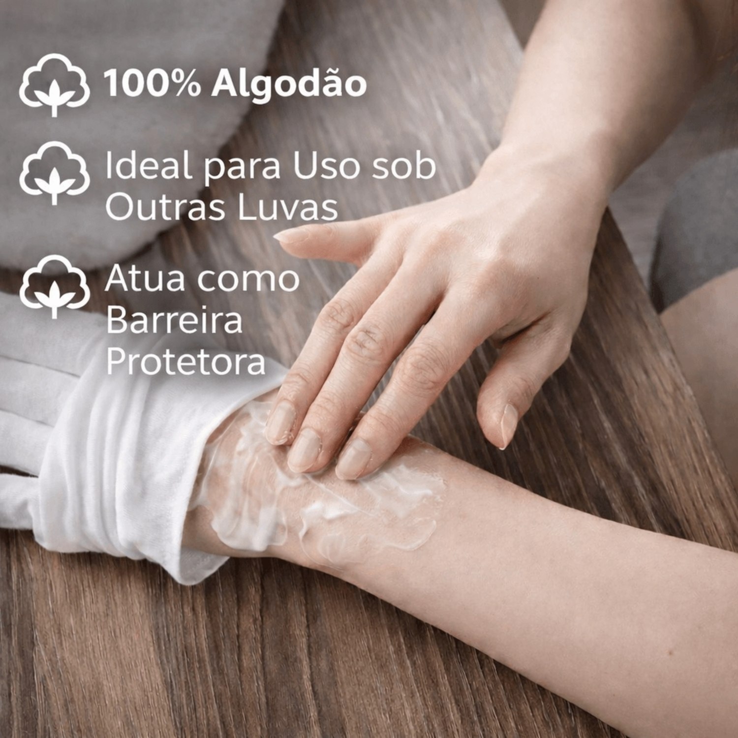 Luva de algodão ALERGOSHOP M