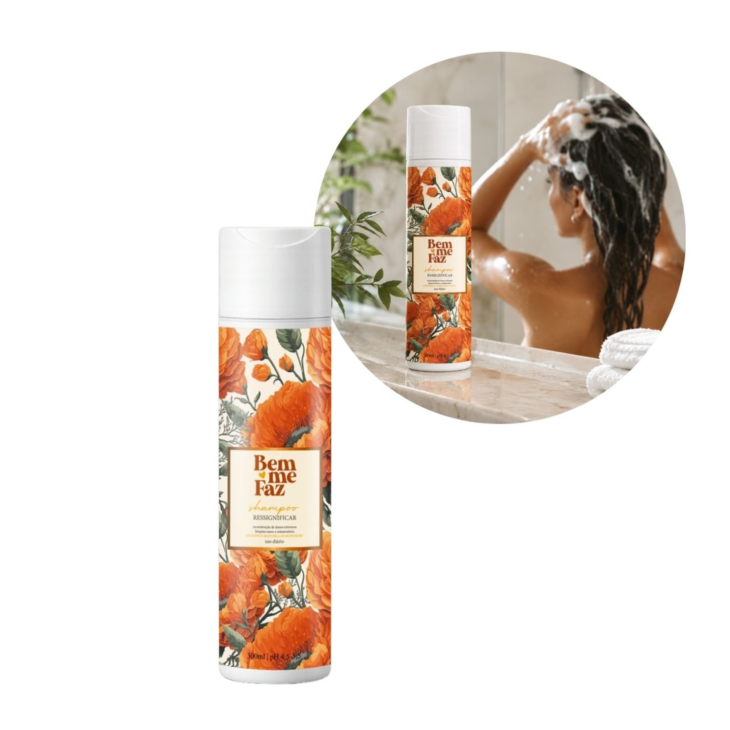 Shampoo Reconstrução Capilar Ressignificar Bem Me Faz 300ml