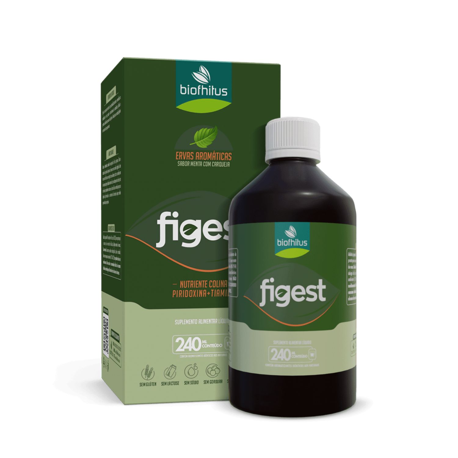 Biofhitus Figest Menta com Carqueja - Suplemento Alimentar 240ml