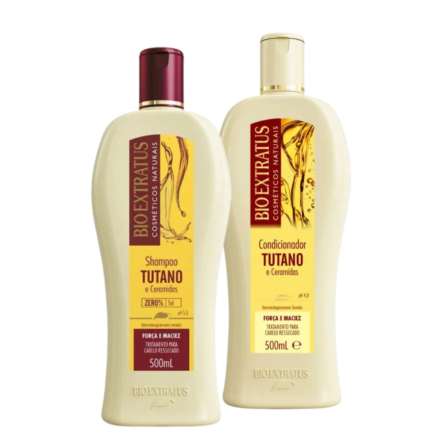 Kit Cabelos Fortes Macios Tutano ShCond 500ml - Bio Extratus