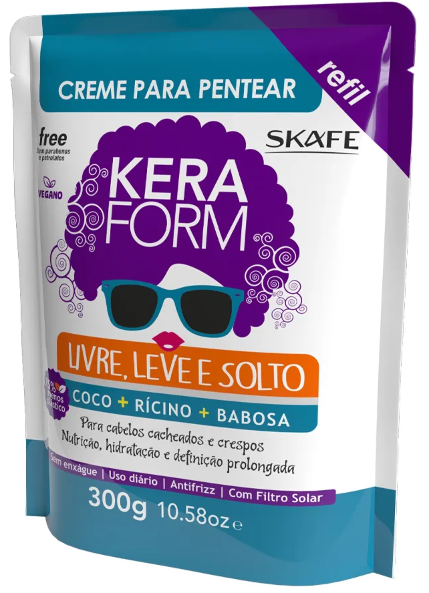 KERAFORM CREME P/ PENTEAR LIVRE LEVE E SOLTO REFIL 300G