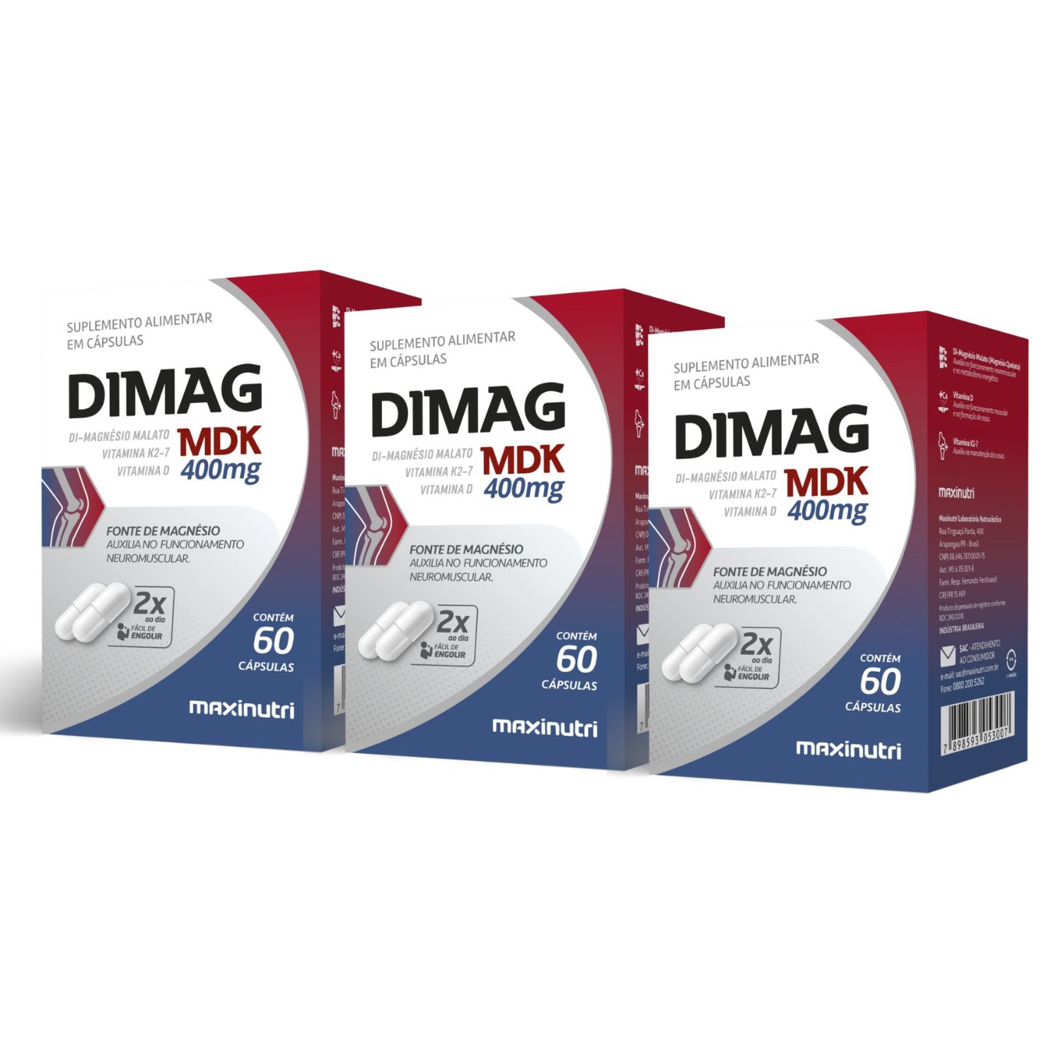 Kit C3 Dimag MDK 400g Suplemento para Energia - Maxinutri