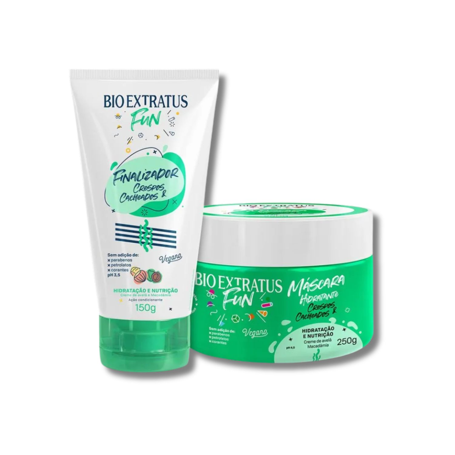 Kit Finalizador e Máscara Crespos e Cacheados- Bio Extratus