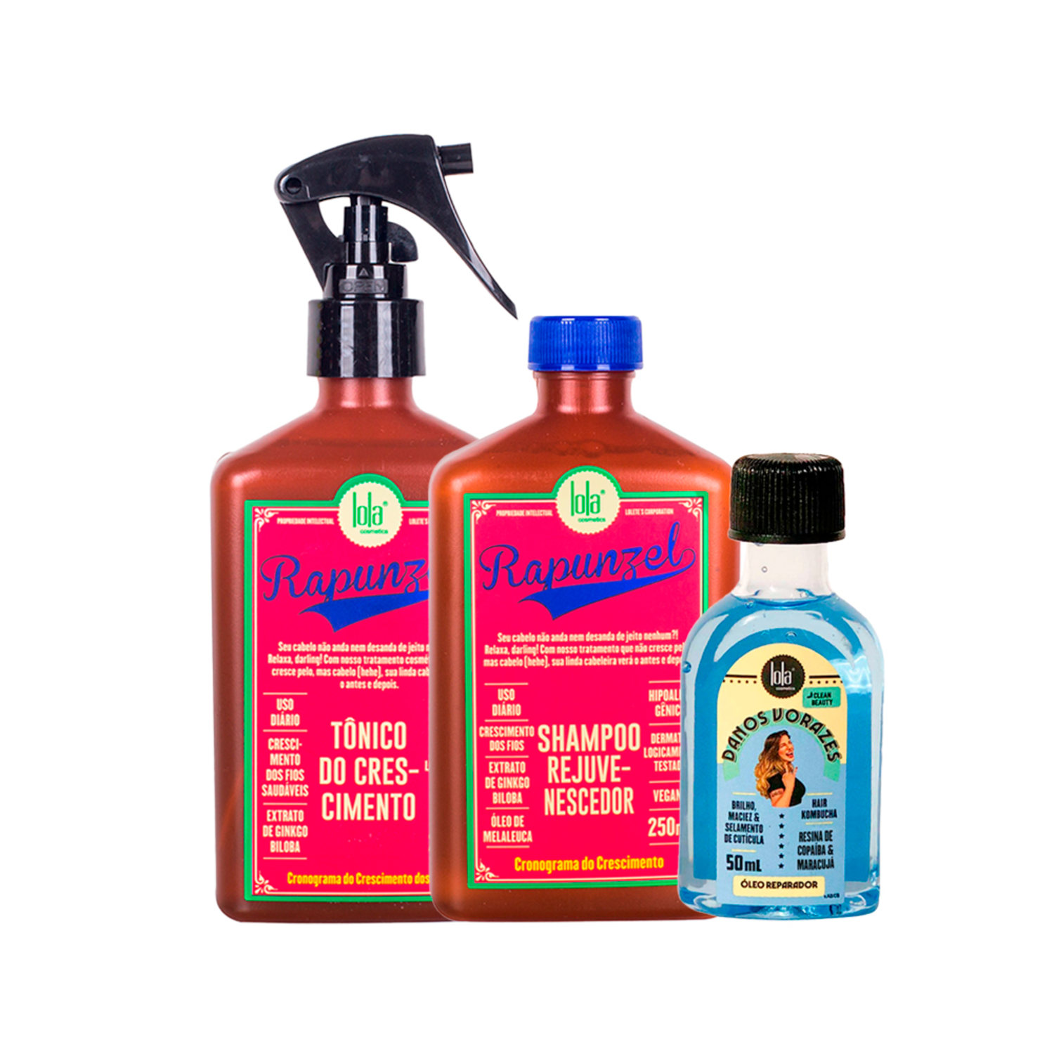 Kit Lola From Rio Rapunzel + Óleo Danos Vorazes (3 Produtos)