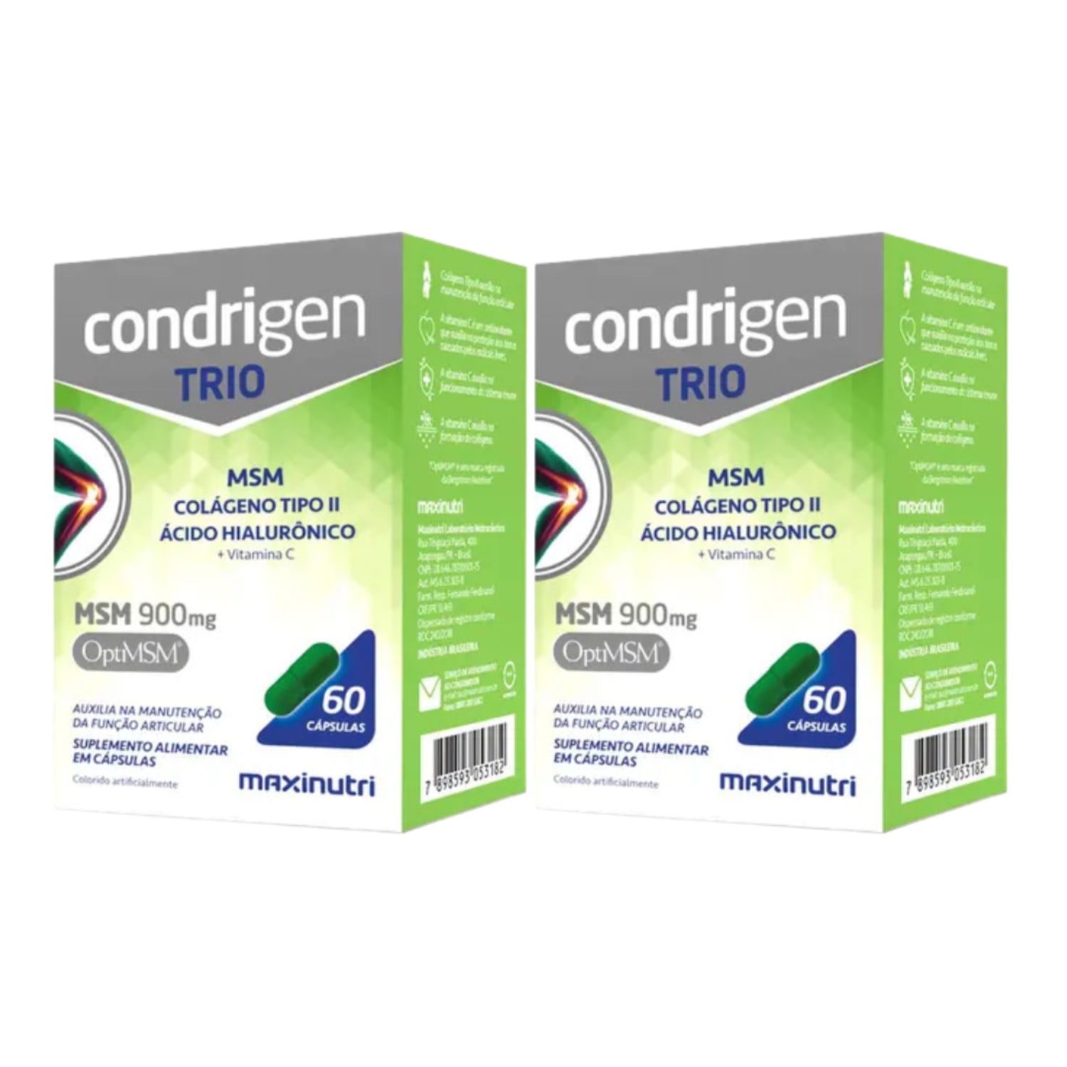 Kit C2 Suplemento Condrigen Trio MSM 900mg C60– Maxinutri