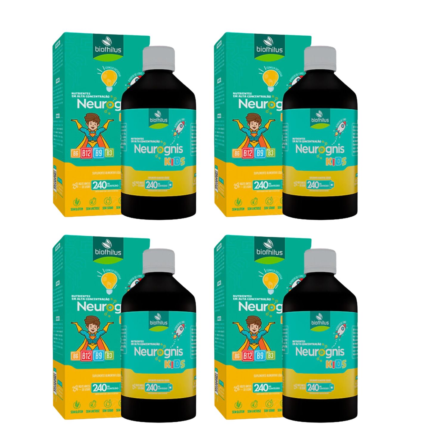 Kit Biofhitus Neurognis Kids Quarteto (4 Unidades)