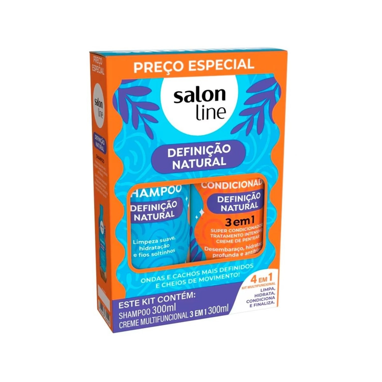 KIT SHA+CREME MULTIF SALON LINE 300ML - DEFINIÇÃO NATURAL