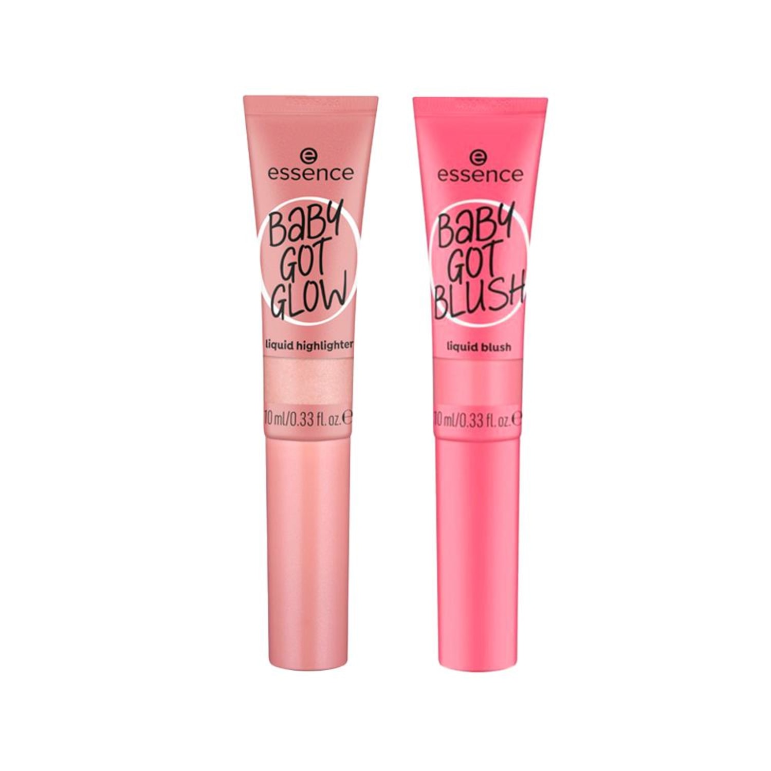 Kit Essence Blush Líquido Baby Got Blush 10 Pinkalicious 10ml + Iluminador Líquido Baby Got Glow 20 Rose and Shine 10ml