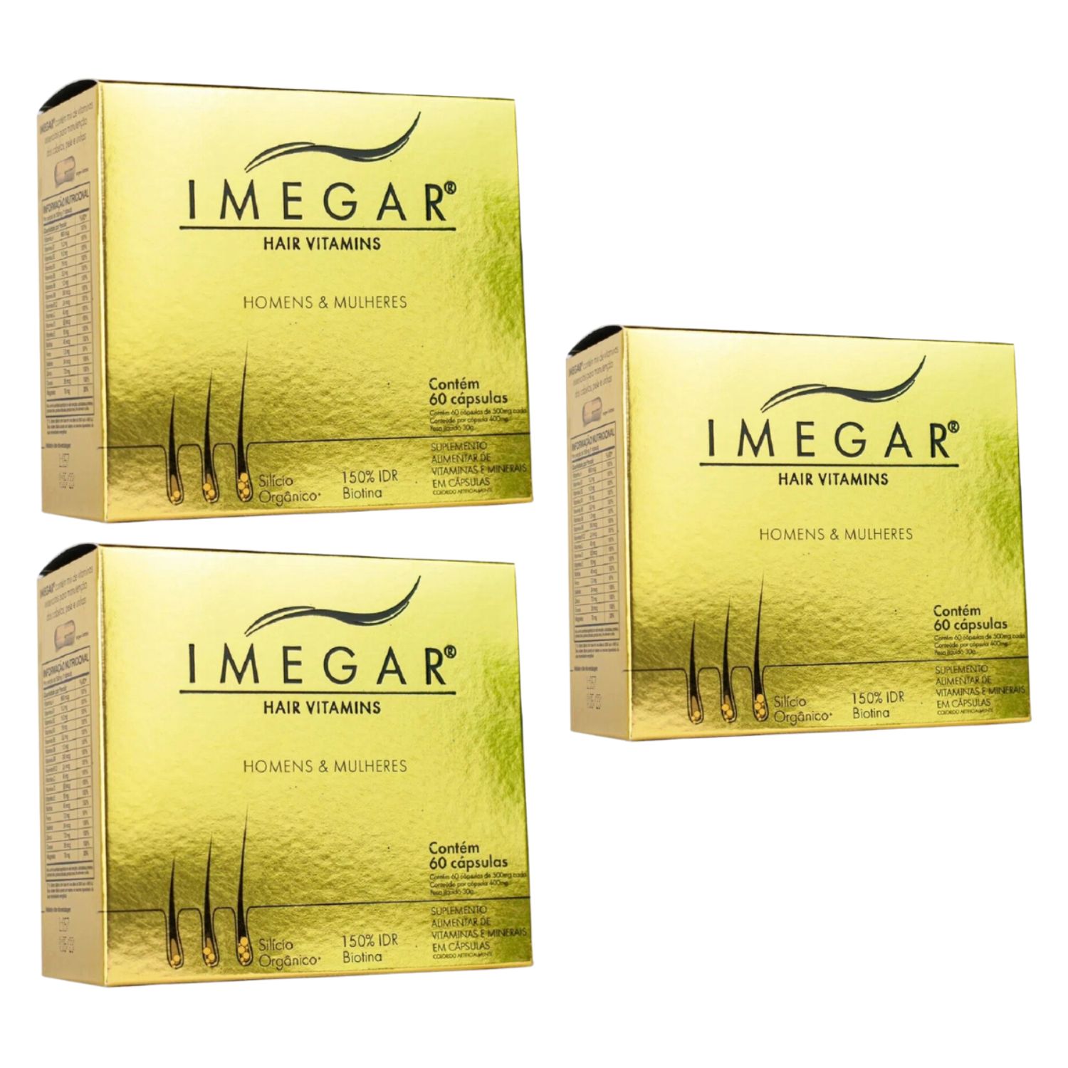 Kit C3 Suplemento Imegar Homens Mulheres C60 - Prowin