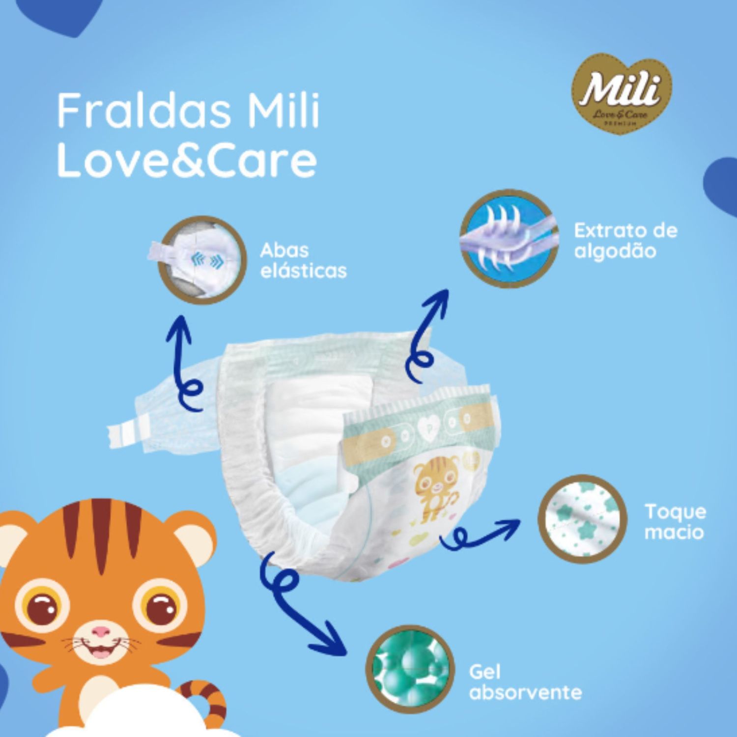 Fralda Jumbo Grandinhos Love & Care XXXG C/18 - Mili