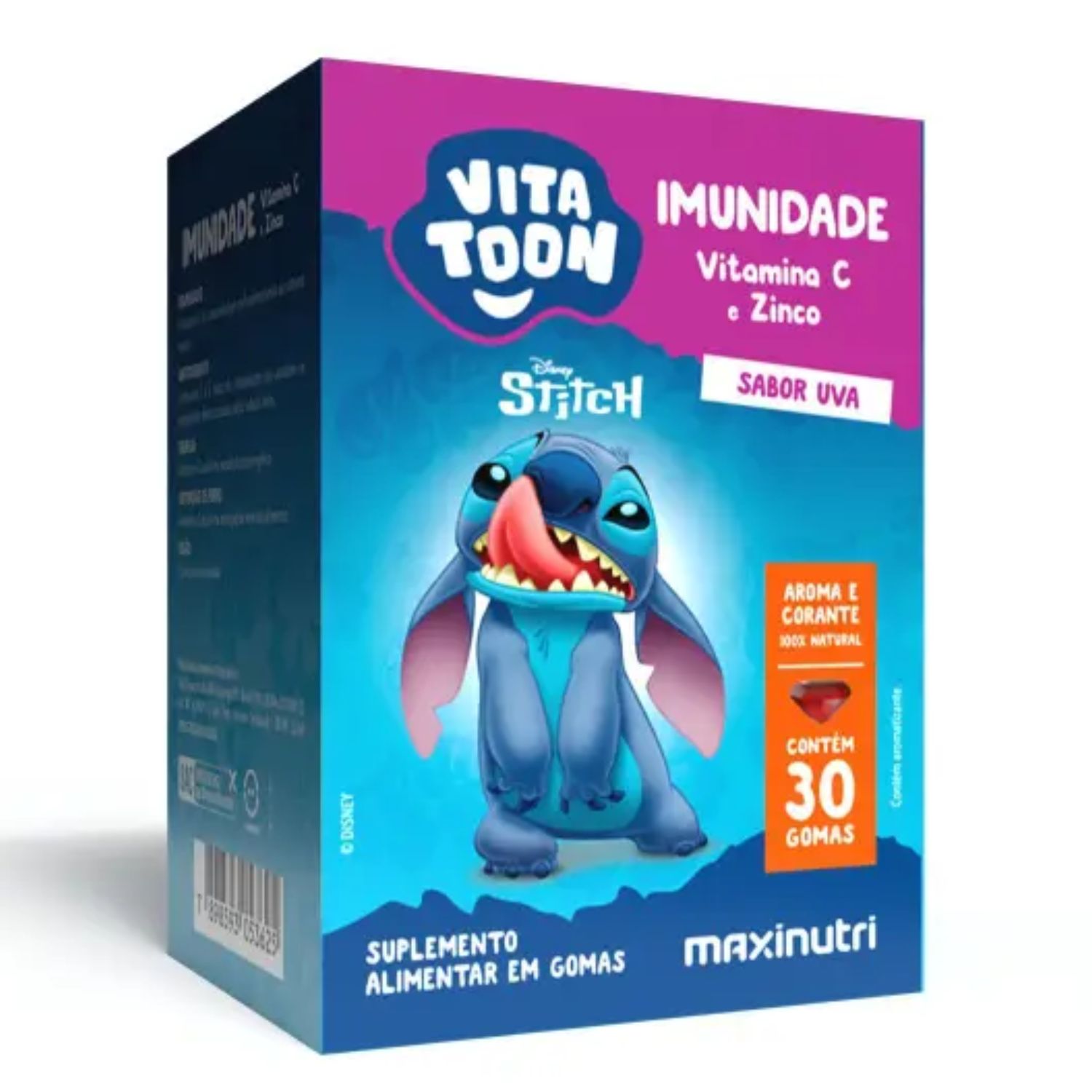 Vitatoon Maxinutri Stitch Imunidade – 30 Gomas Sabor Uva