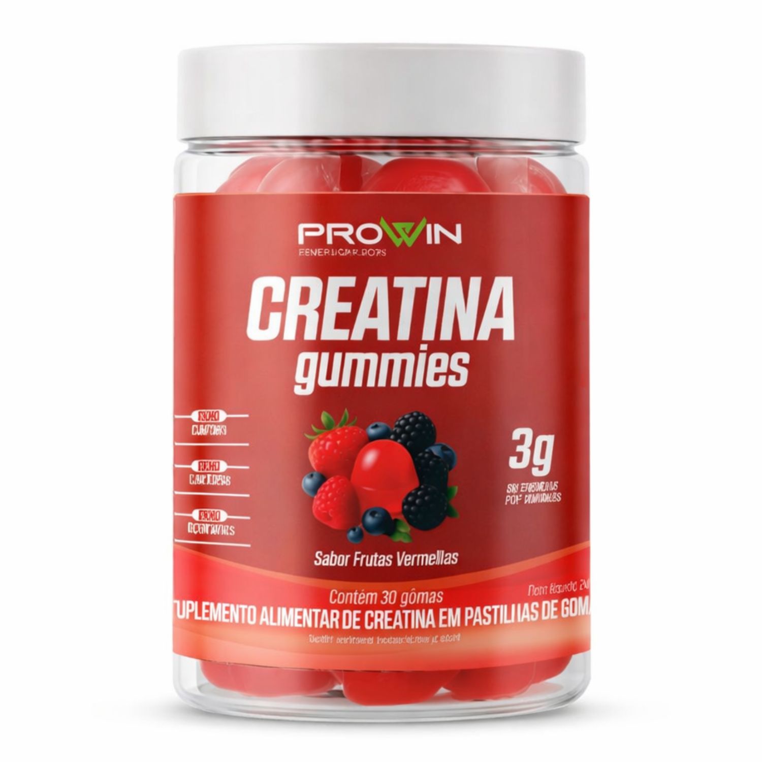 Creatina Prowin C30 Goma Frutas Vermelhas