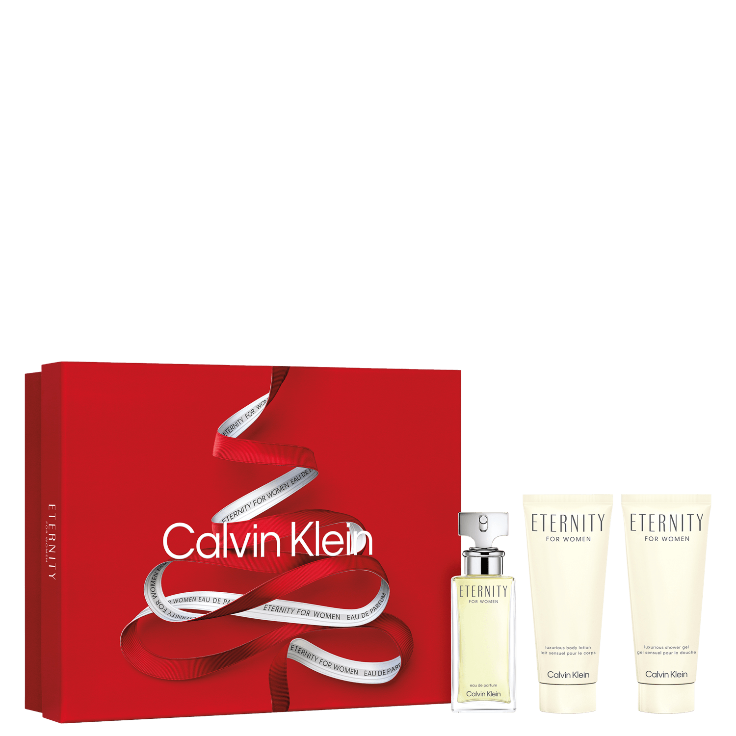 Conjunto Eternity for Women Calvin Klein Feminino - Eau de Parfum 50ml + Loção Corporal 100ml + Gel de Banho 100ml