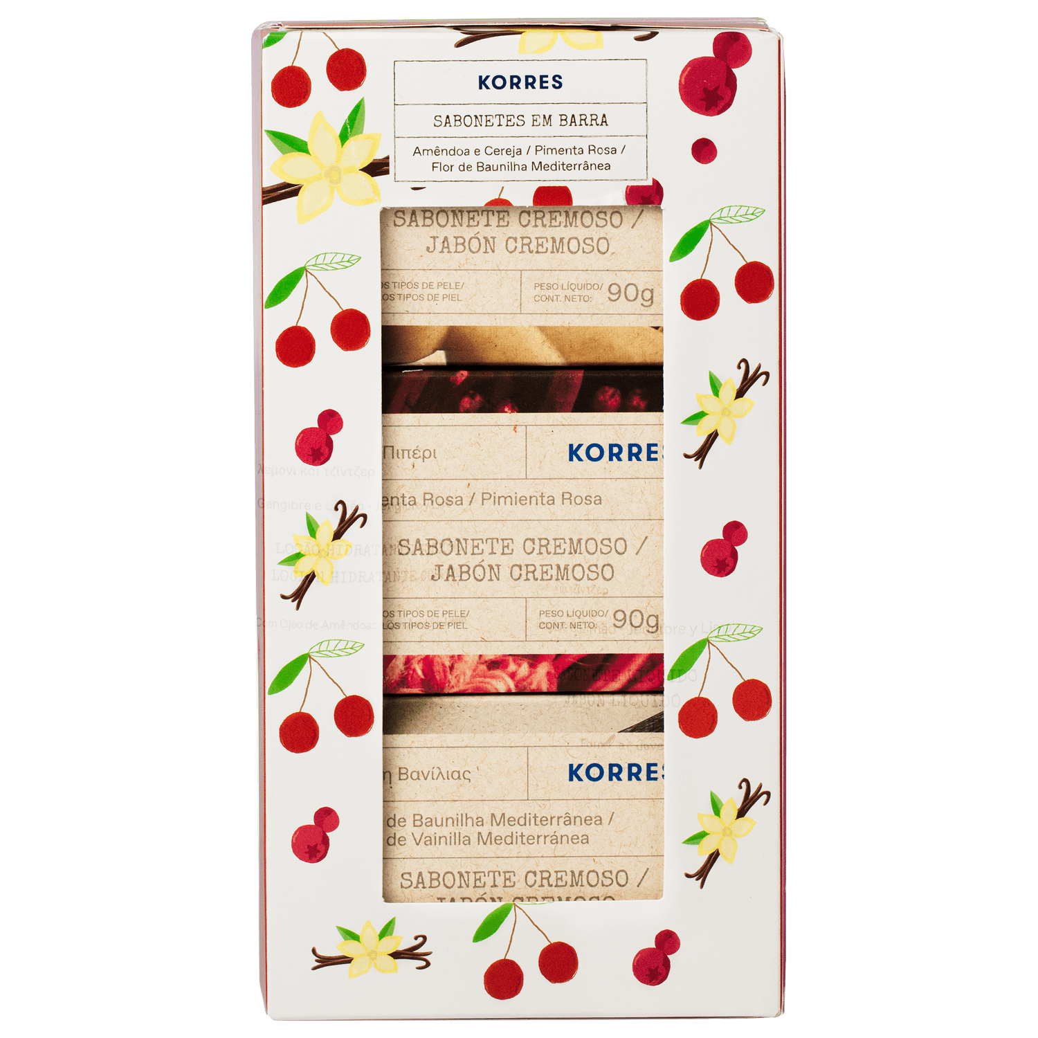 Kit Korres Sabonetes em Barra Trio (3 produtos)