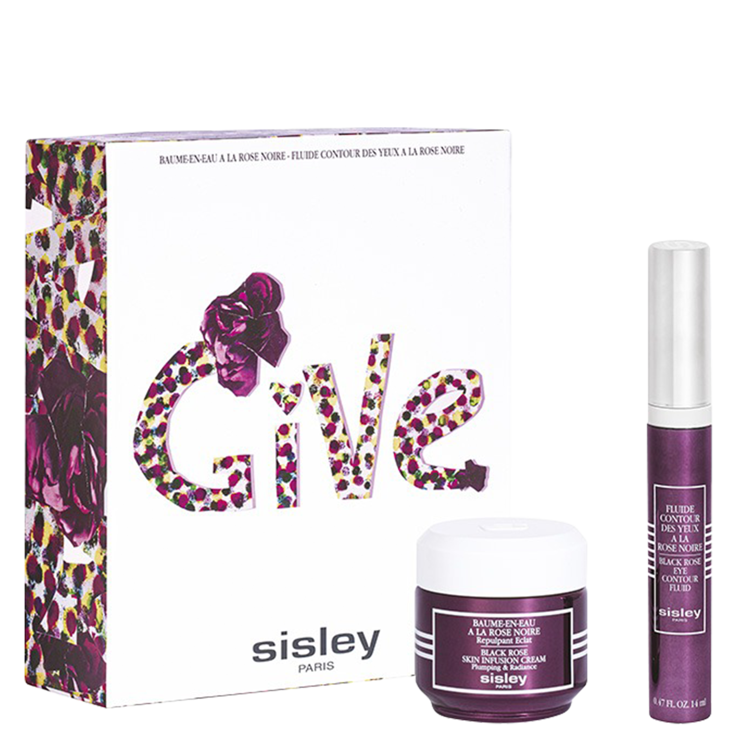 Kit Sisley Black Rose Duo - Creme Facial Hidratante 50ml + Sérum para Área dos Olhos 15ml