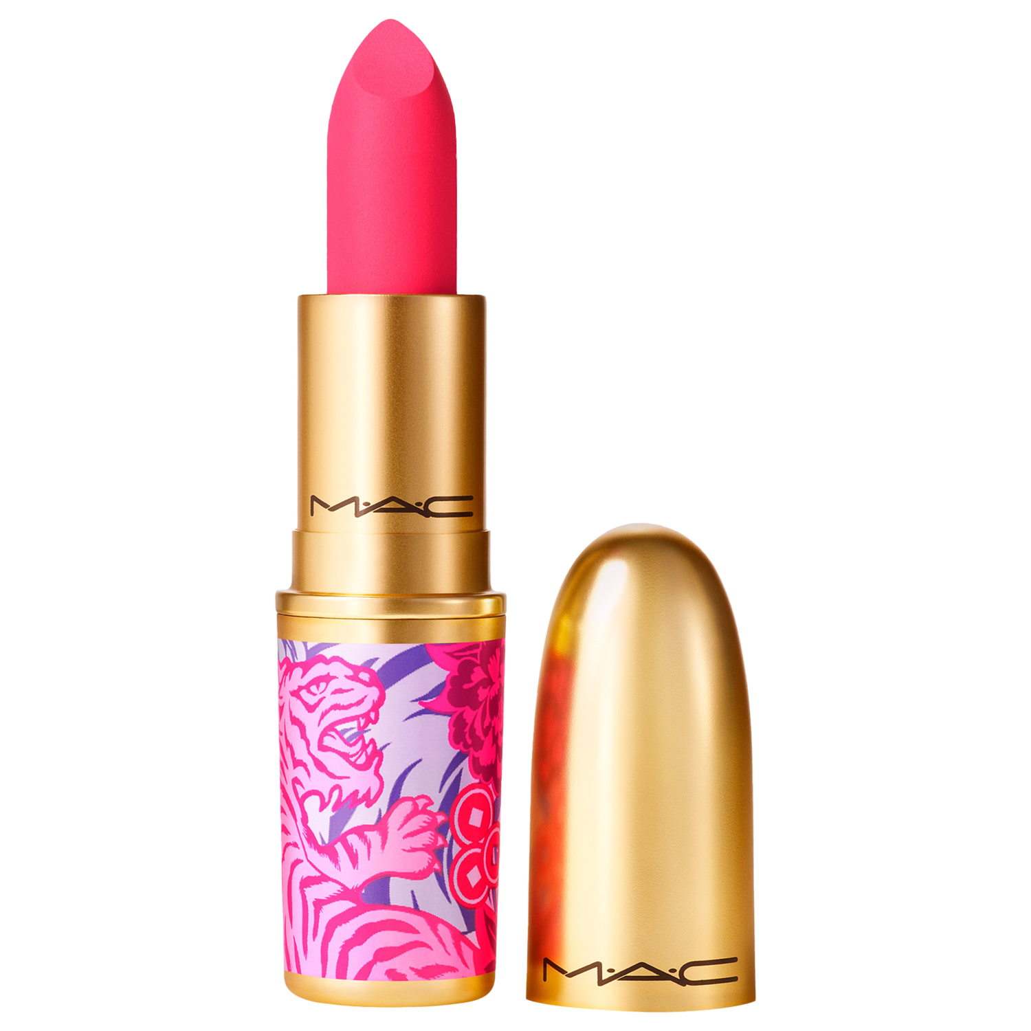 M·A·C Lunar Luck Powder Kiss Lipstick If Wishes Were Roses Pink - Batom Matte 3g