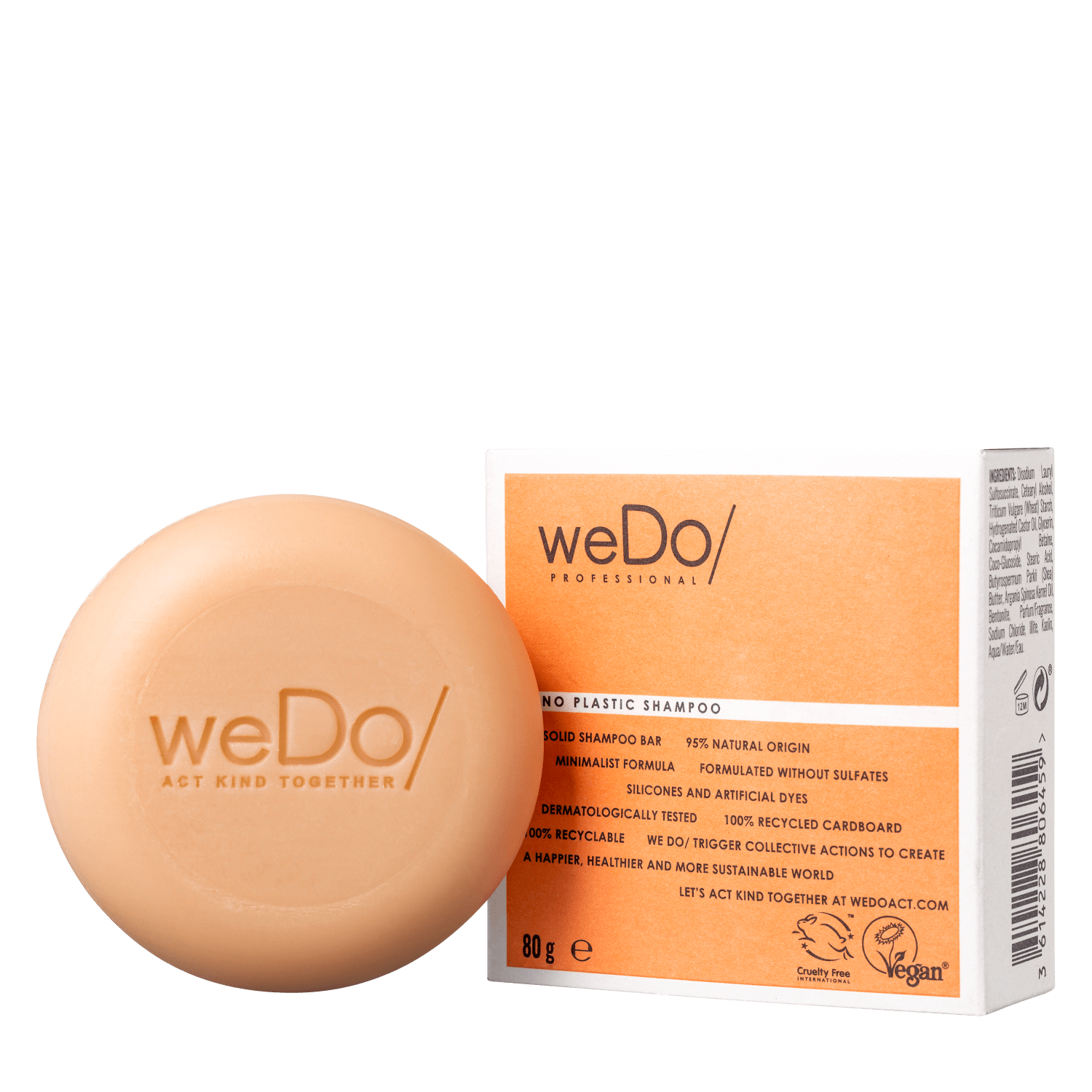 WeDo Professional No Plastic - Shampoo em Barra 80g