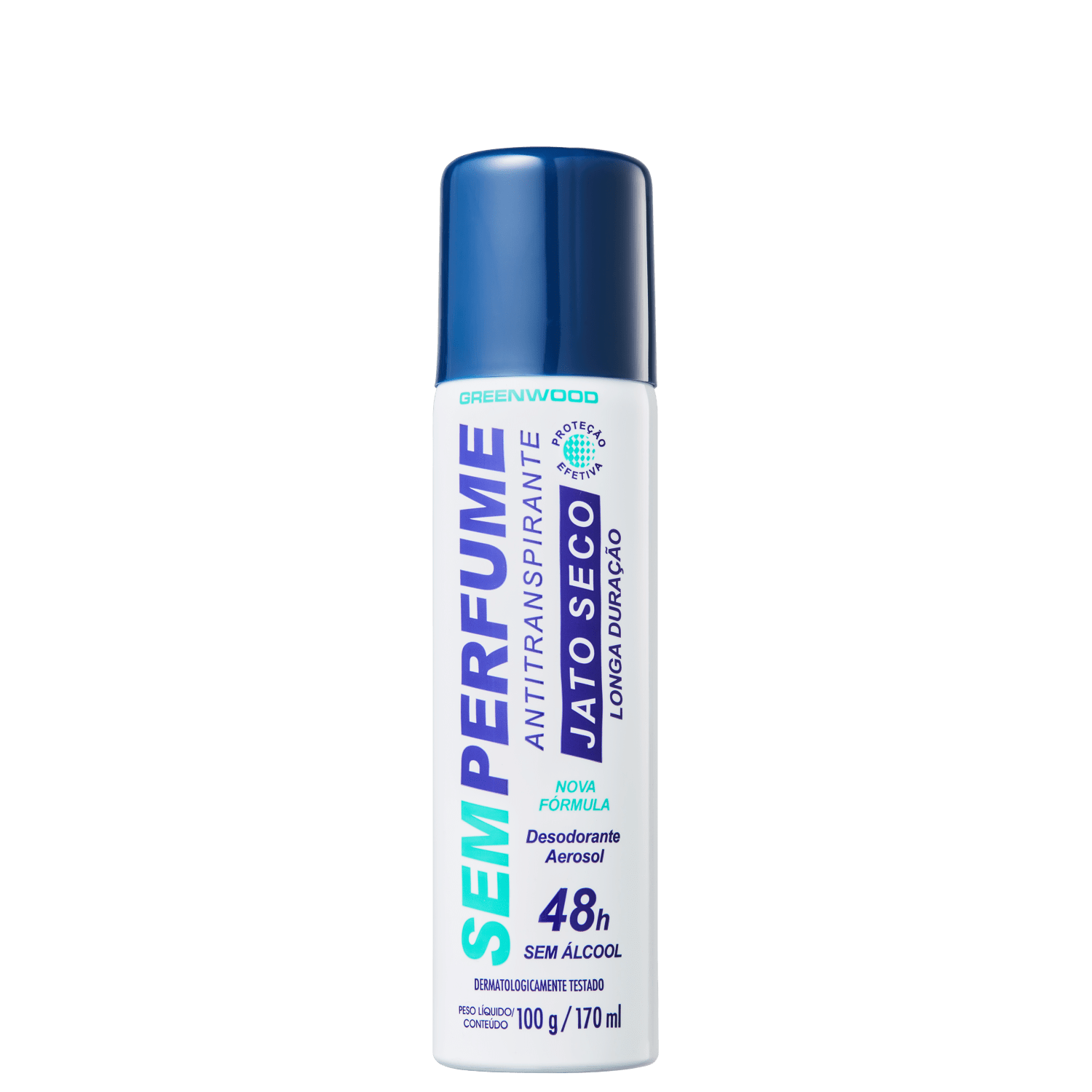 Fiorucci Sem Perfume Jato Seco - Desodorante Aerosol Antitranspirante 170ml