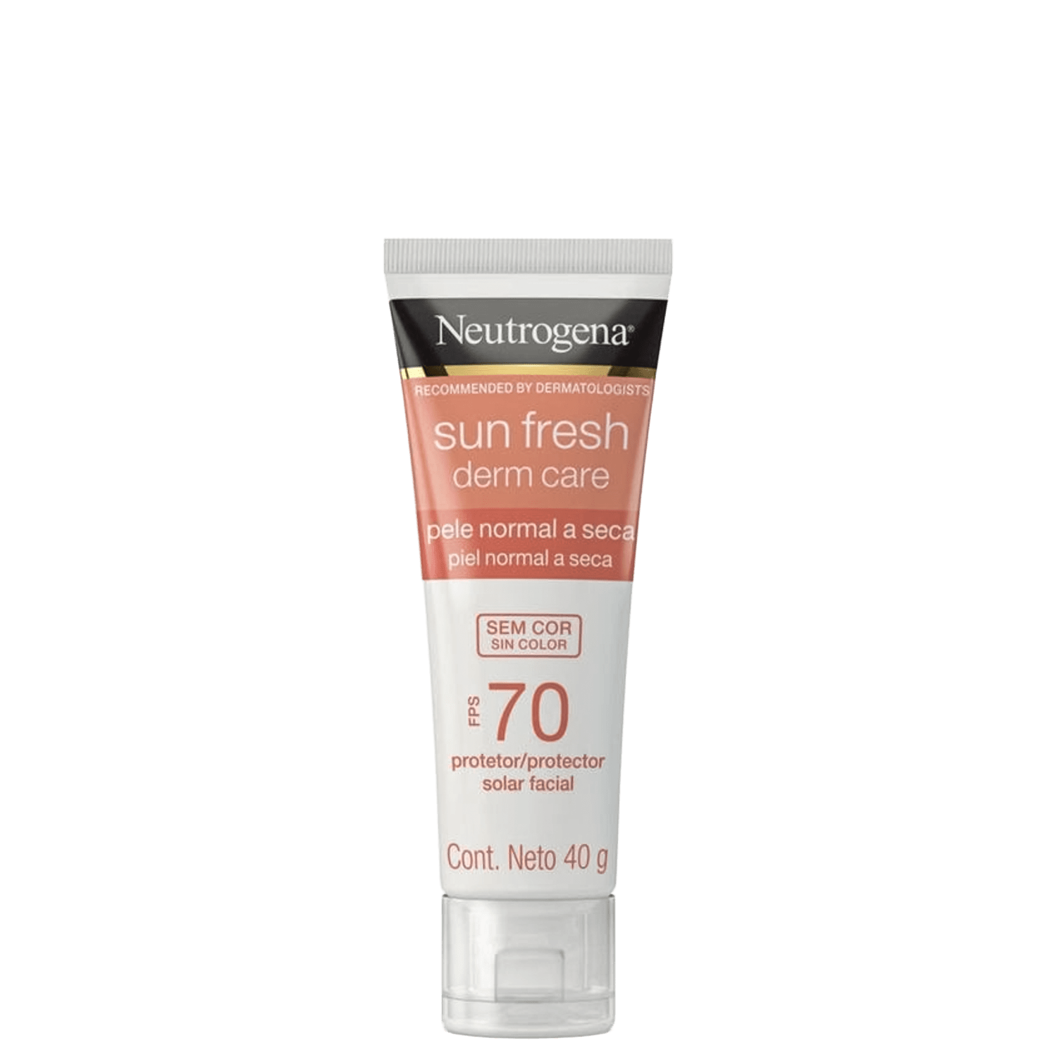 Neutrogena Sun Fresh Derm Care FPS70 sem Cor - Protetor Solar Facial 40g