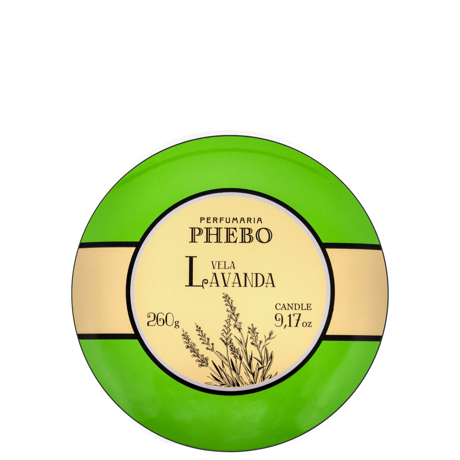 Phebo Águas Lavanda - Vela Perfumada 260g