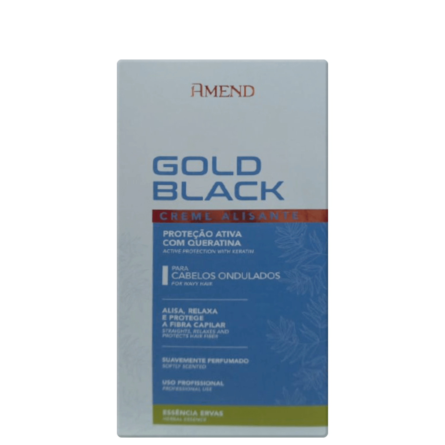 Kit Amend Gold Black Ervas Creme Alisante Cabelos Ondulados