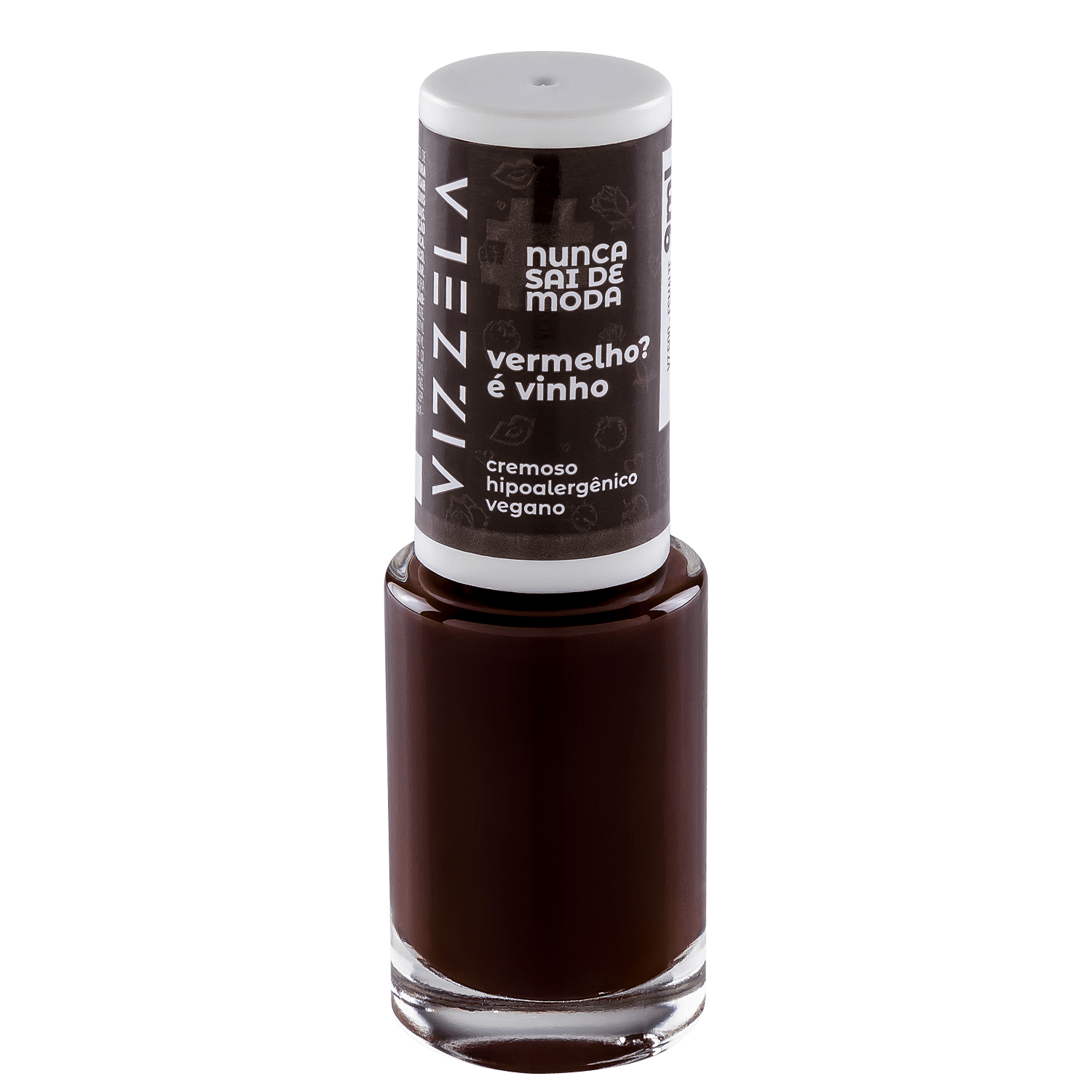 Vizzela Cosméticos Nunca Sai de Moda Vermelho? É Vinho - Esmalte Cremoso 9ml