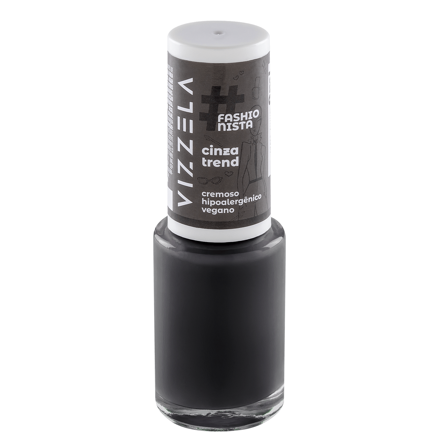 Vizzela Cosméticos Fashionista Cinza Trend - Esmalte Cremoso 9ml