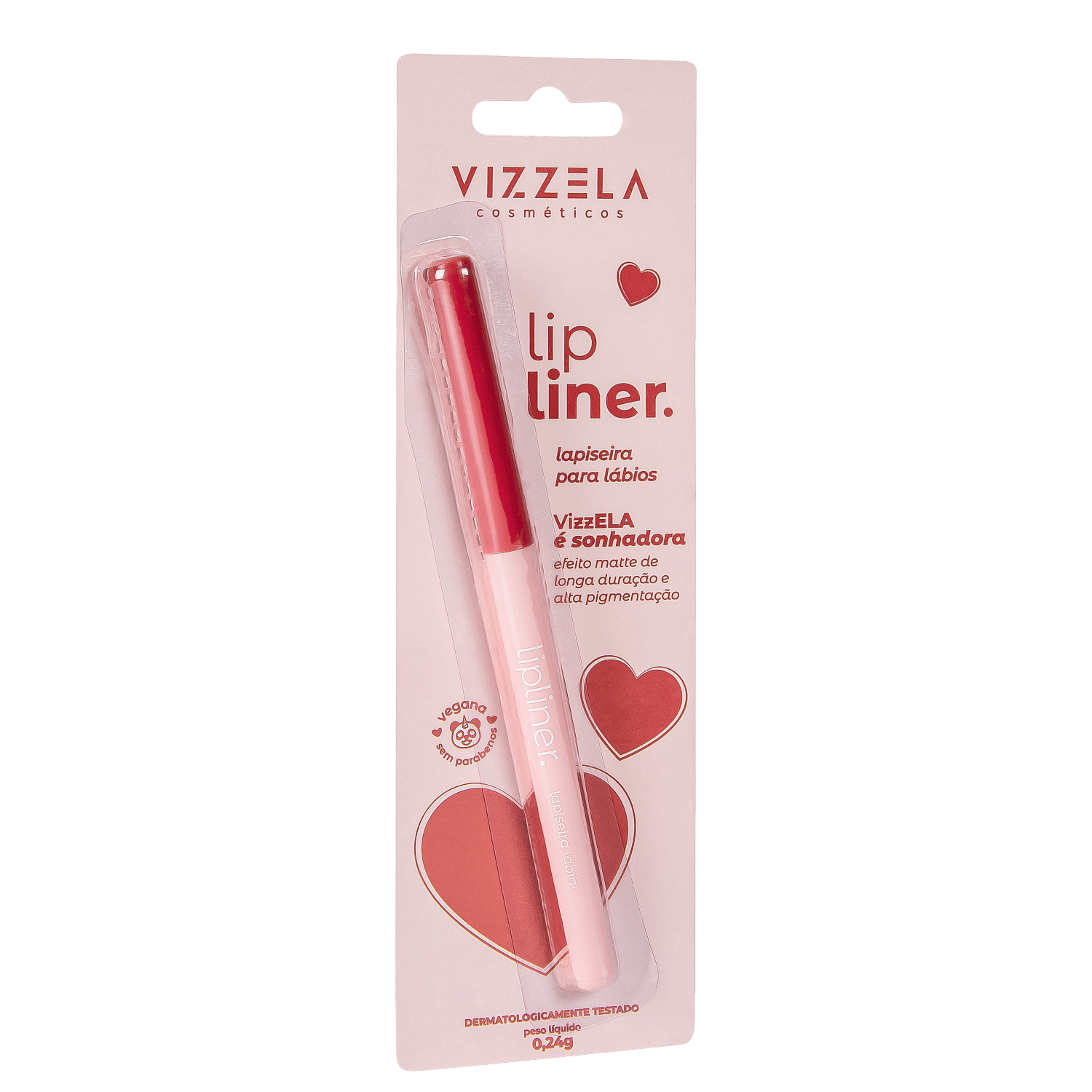 Vizzela Cosméticos Lip Liner Cor 03 Sonhadora - Lapiseira Labial 0,24g