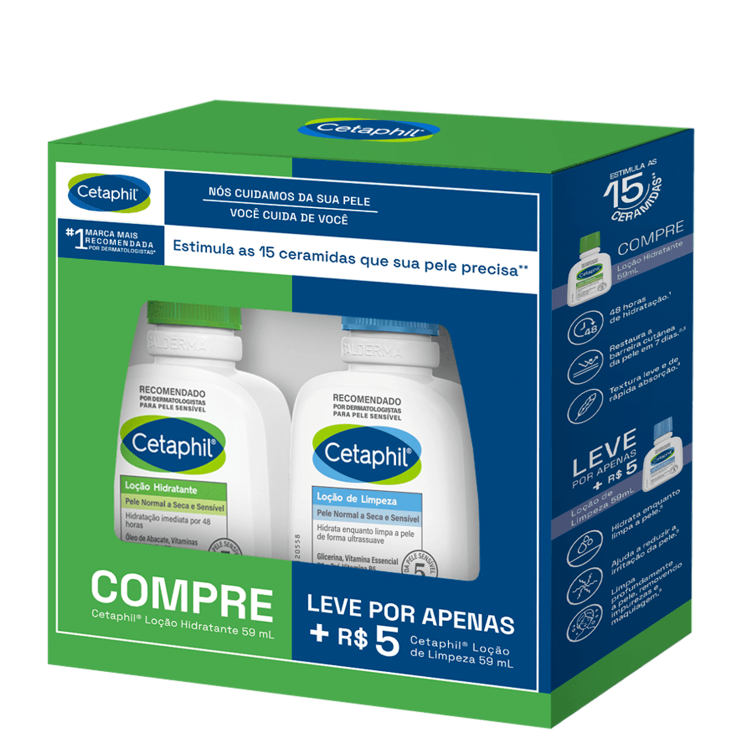 Kit Cetaphil Limpeza e Hidratação Travel Size (2 Produtos)